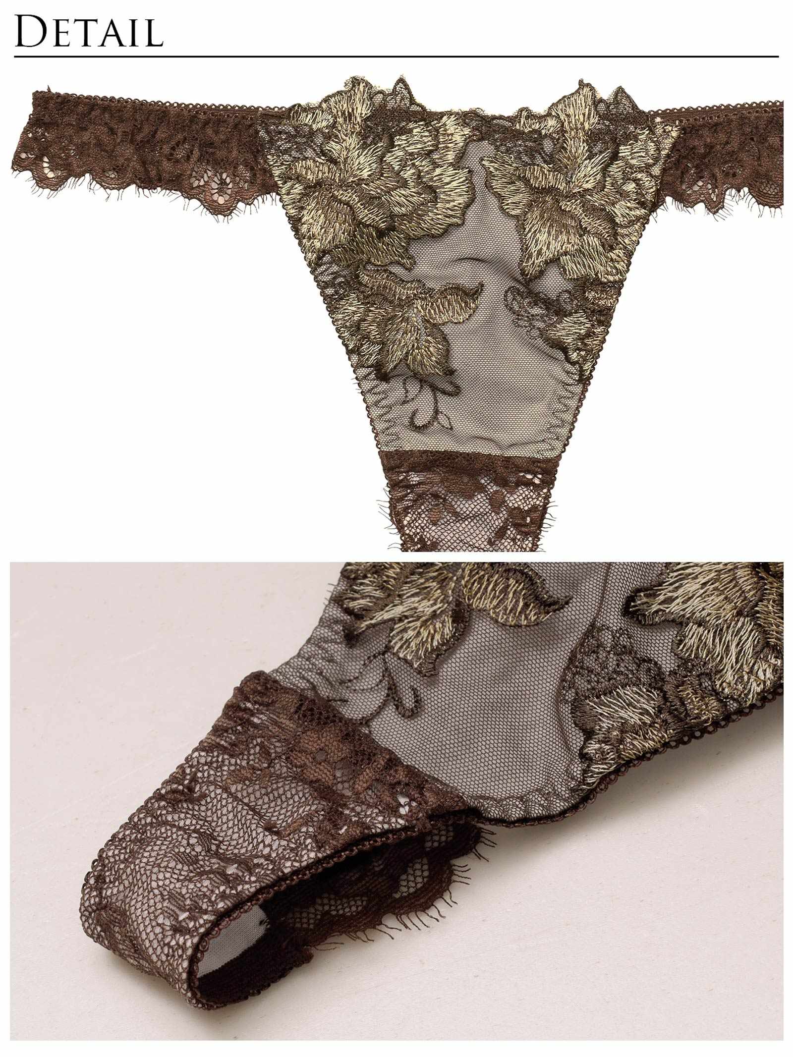 12/19新作!シャルムローズレース育乳脇高★魔法のブラジャー&amp;バック透けTバックショーツ