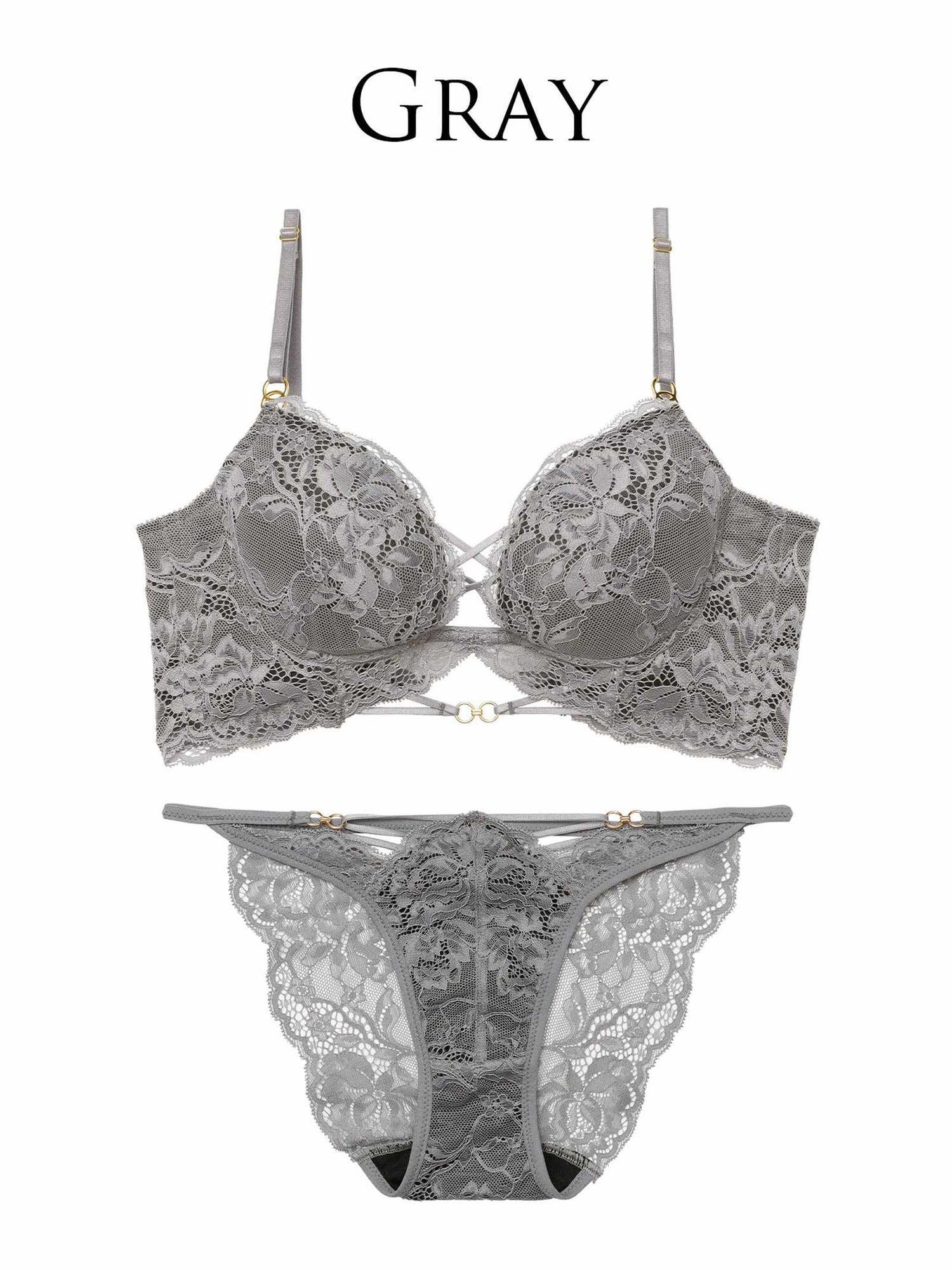 3/9新作!アリュールノクターンレース背中魅せブラジャー＆バック透けフルバックショーツ