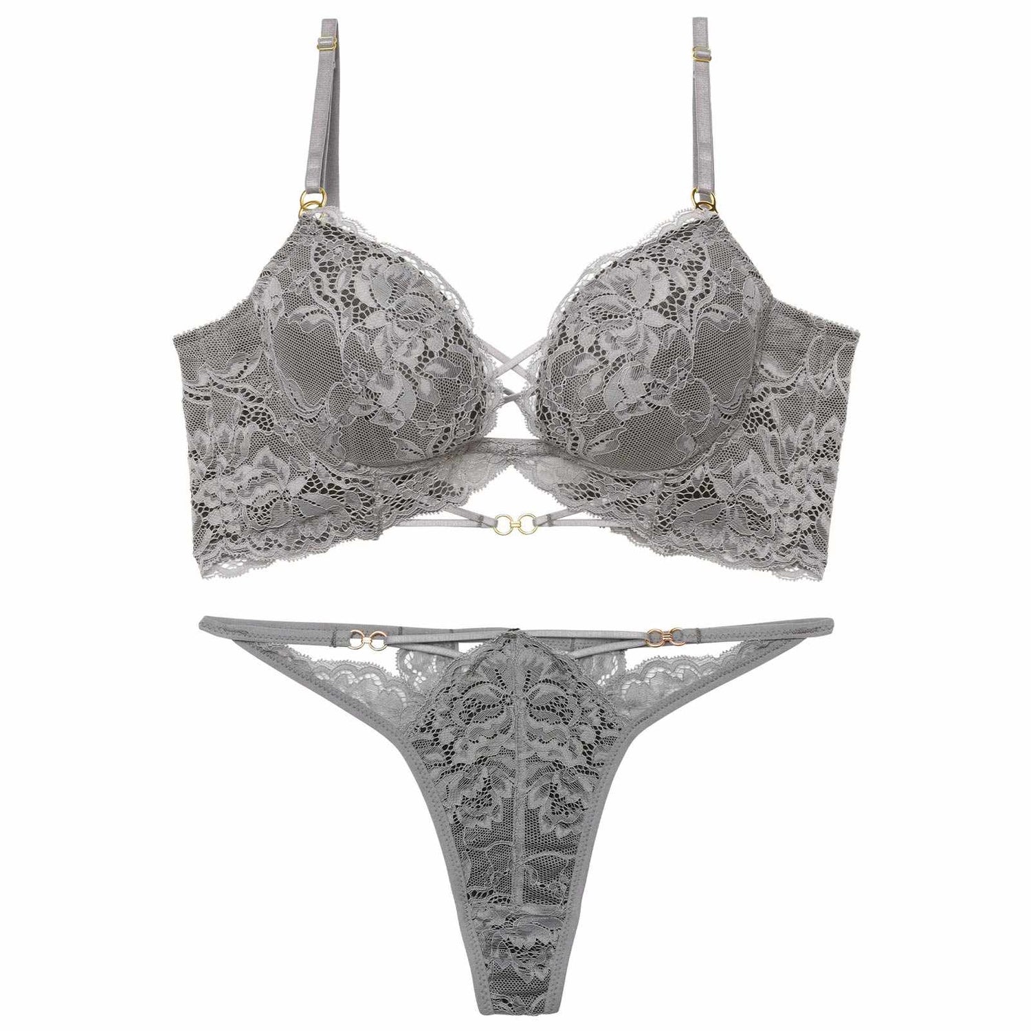 3/9新作!アリュールノクターンレース背中魅せブラジャー＆バック透けTバックショーツ