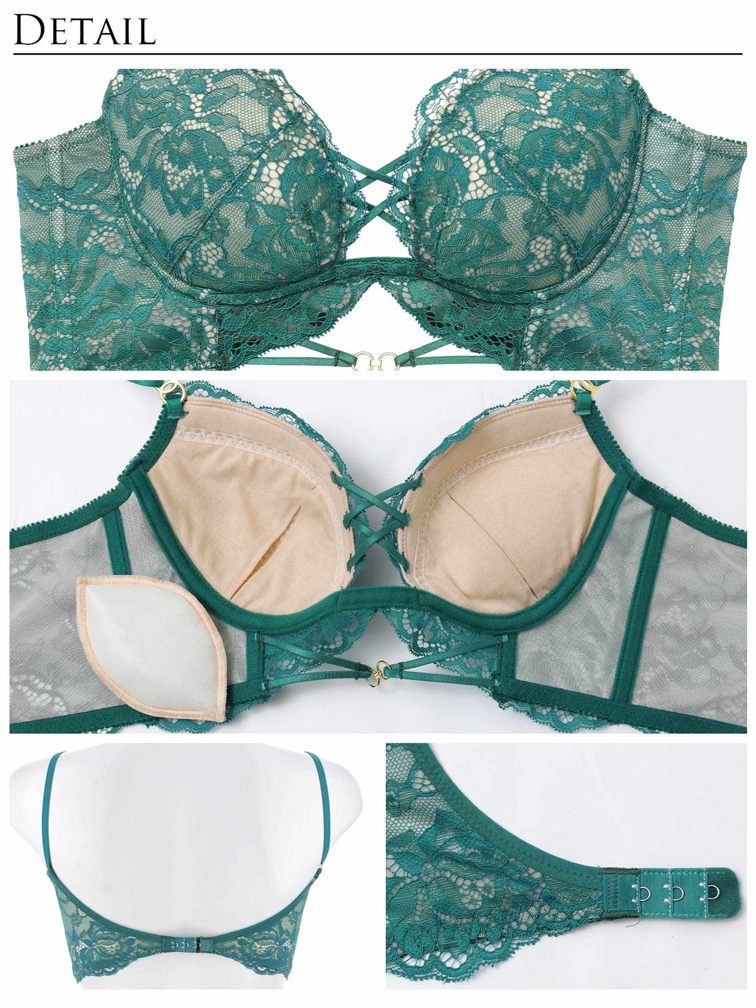 3/9新作!アリュールノクターンレース背中魅せブラジャー＆バック透けTバックショーツ