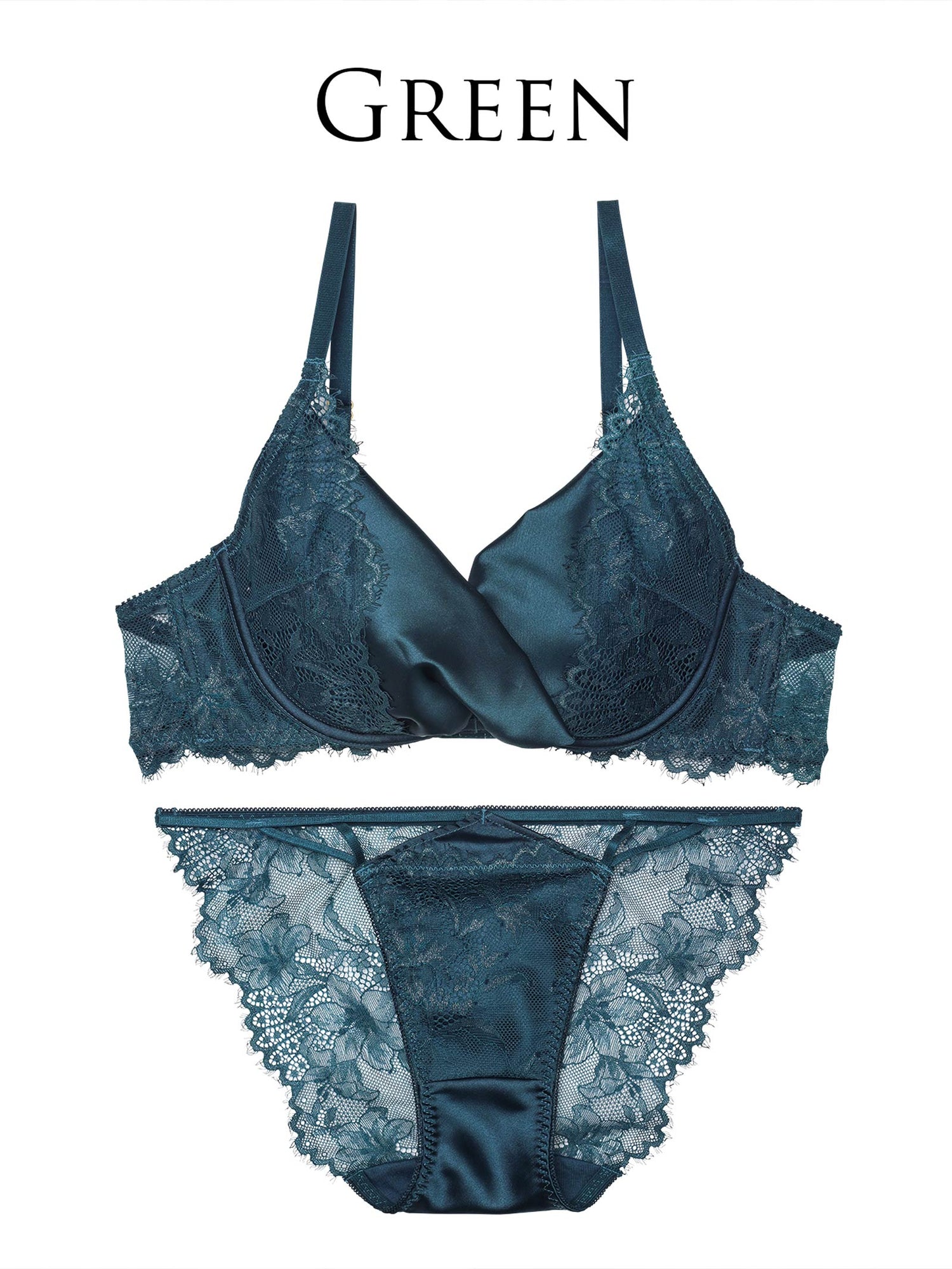 6/28再販!!【永尾まりや着用】【Reinest】グロッシーリュクスサテンブラジャー&amp;バック透けフルバックショーツ