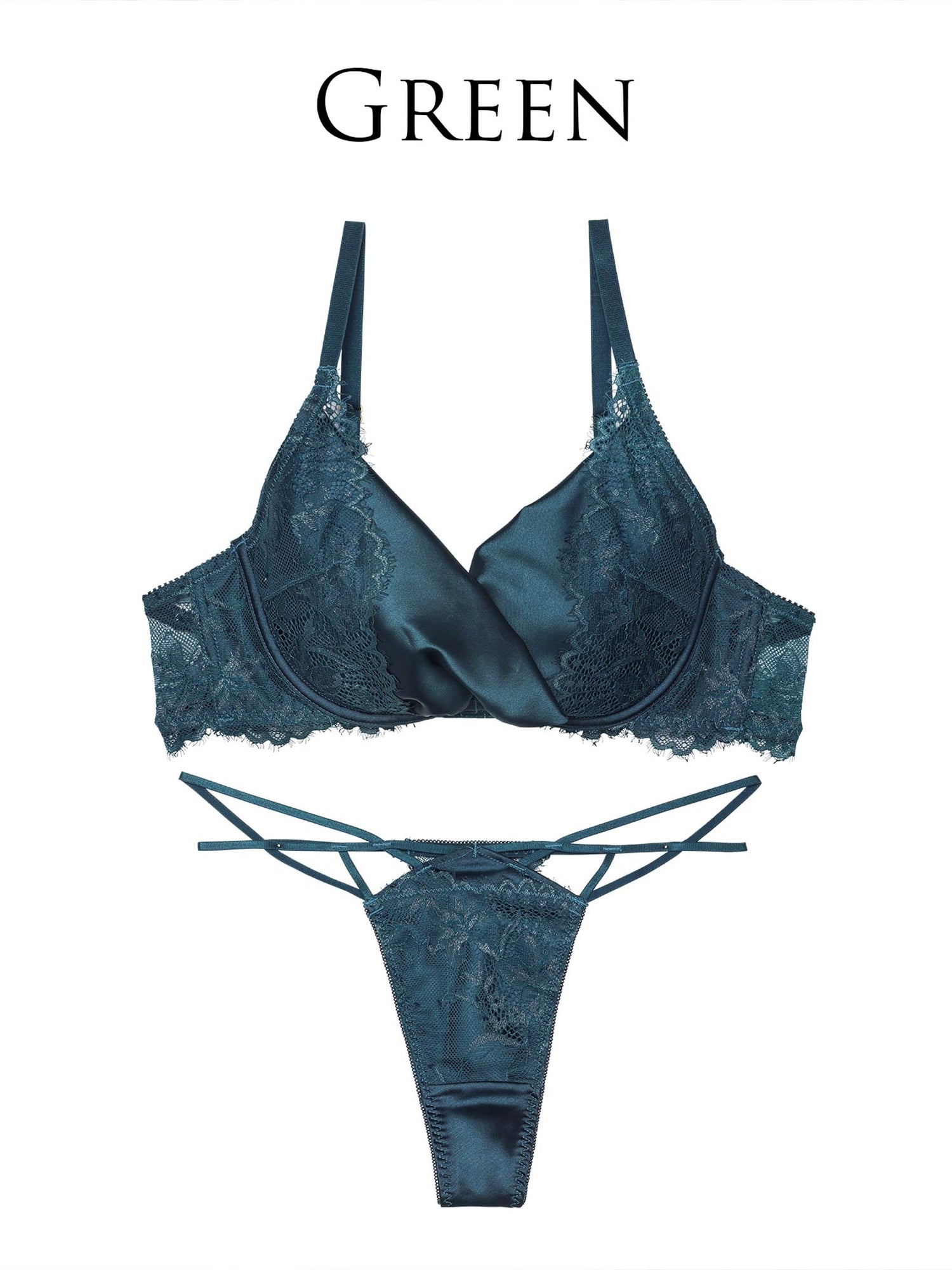 6/28再販!!【永尾まりや着用】【Reinest】グロッシーリュクスサテンブラジャー&amp;バック透けTバックショーツ