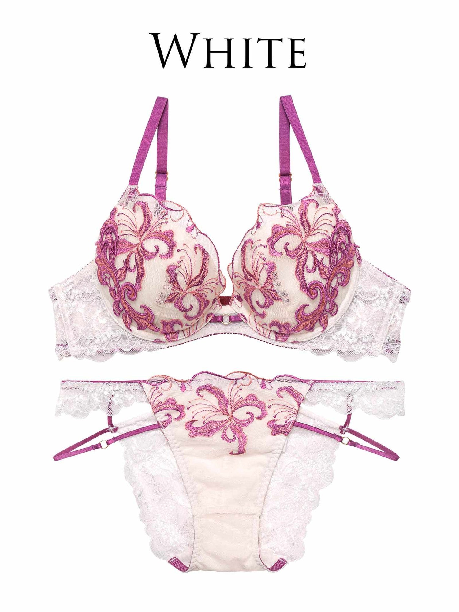 1/29新作!【Reinest】ノーブルボタニークフラワーブラジャー&amp;バック透けフルバックショーツ