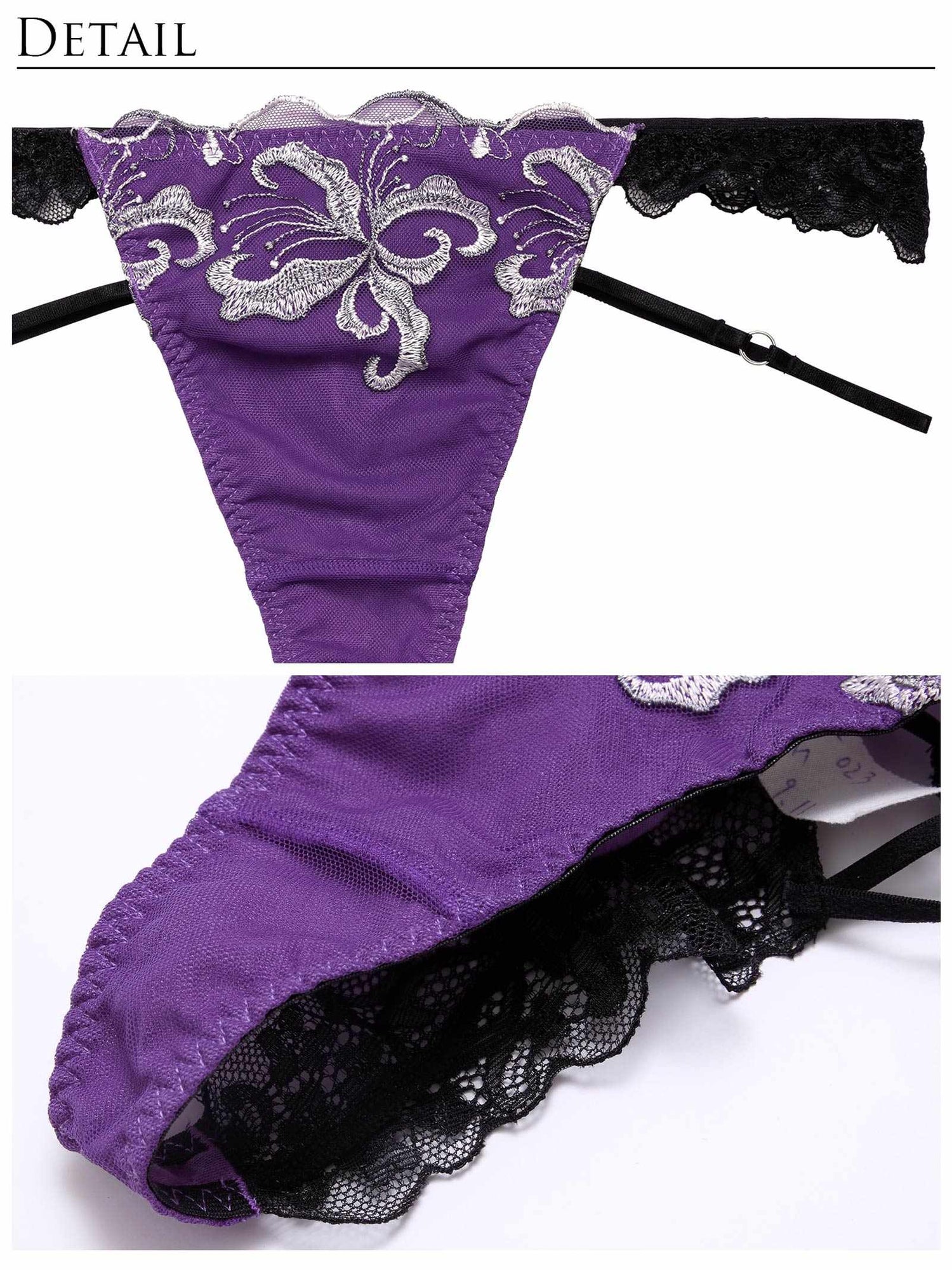 1/29新作!【Reinest】ノーブルボタニークフラワーブラジャー&amp;バック透けTバックショーツ