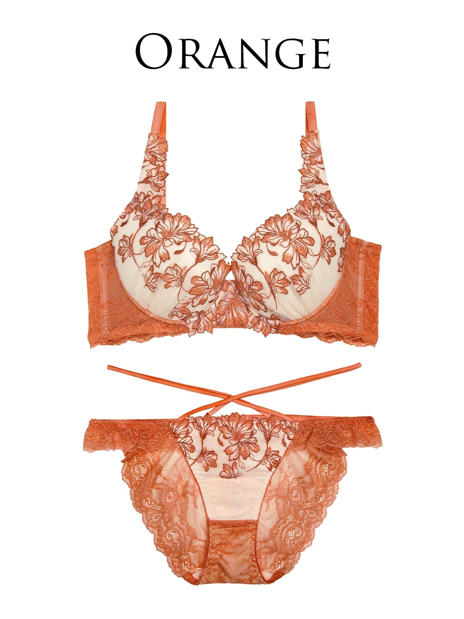 10/27新作!ビューティフォールフラワーブラジャー&amp;バック透けフルバックショーツ