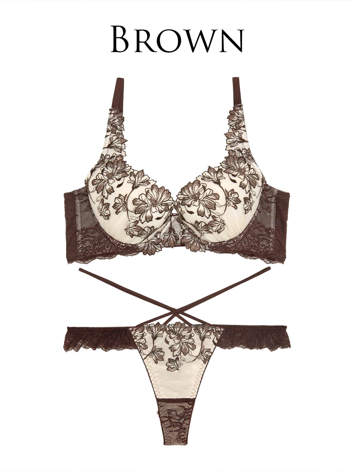 10/27新作!ビューティフォールフラワーブラジャー&amp;バック透けTバックショーツ