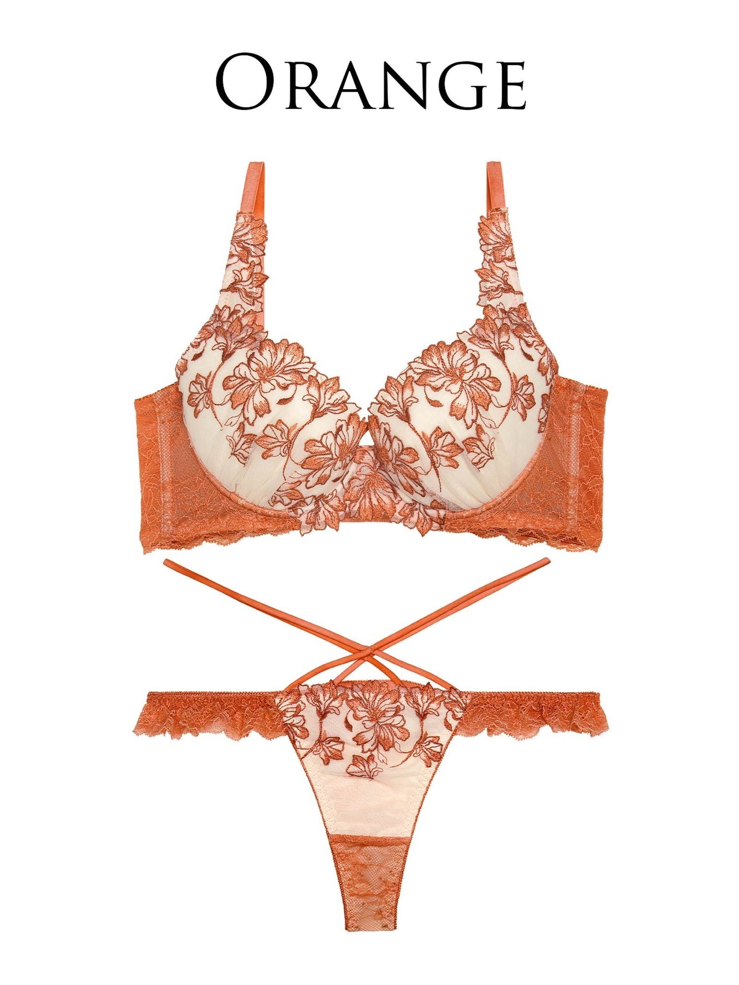 10/27新作!ビューティフォールフラワーブラジャー&amp;バック透けTバックショーツ