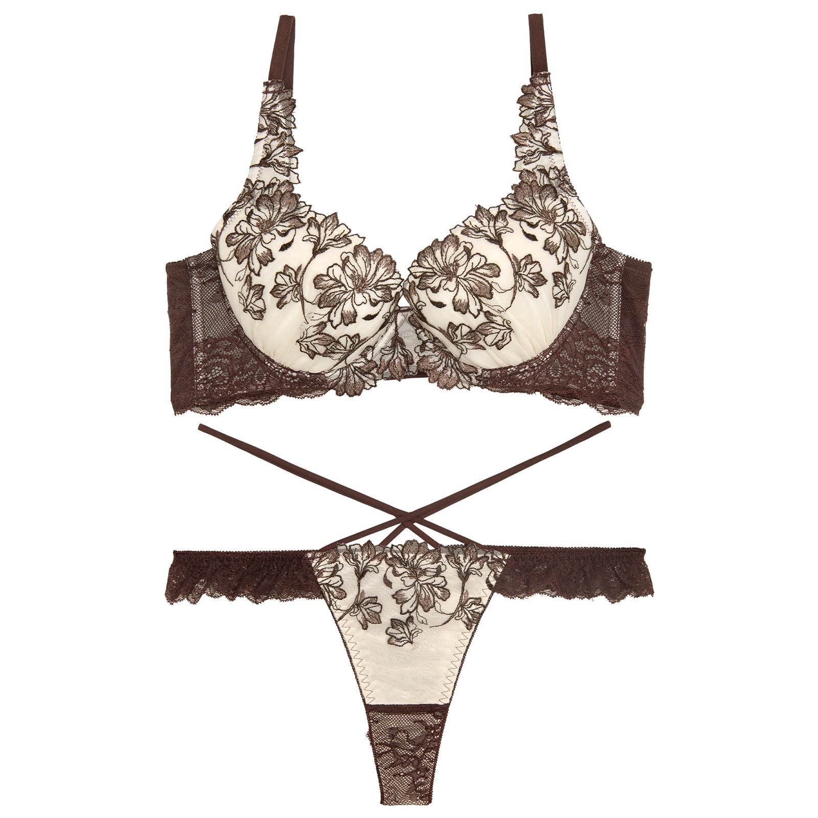 10/27新作!ビューティフォールフラワーブラジャー&amp;バック透けTバックショーツ