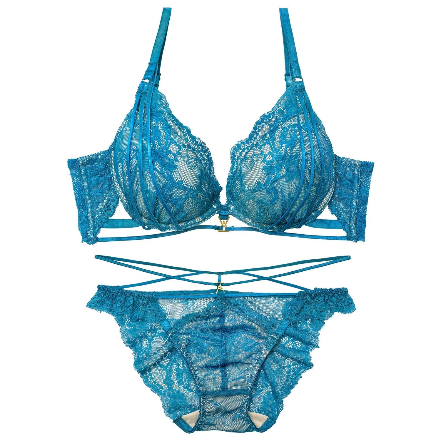 2/4新作!センシュアルレーシィコードブラジャー&amp;バック透けフルバックショーツ