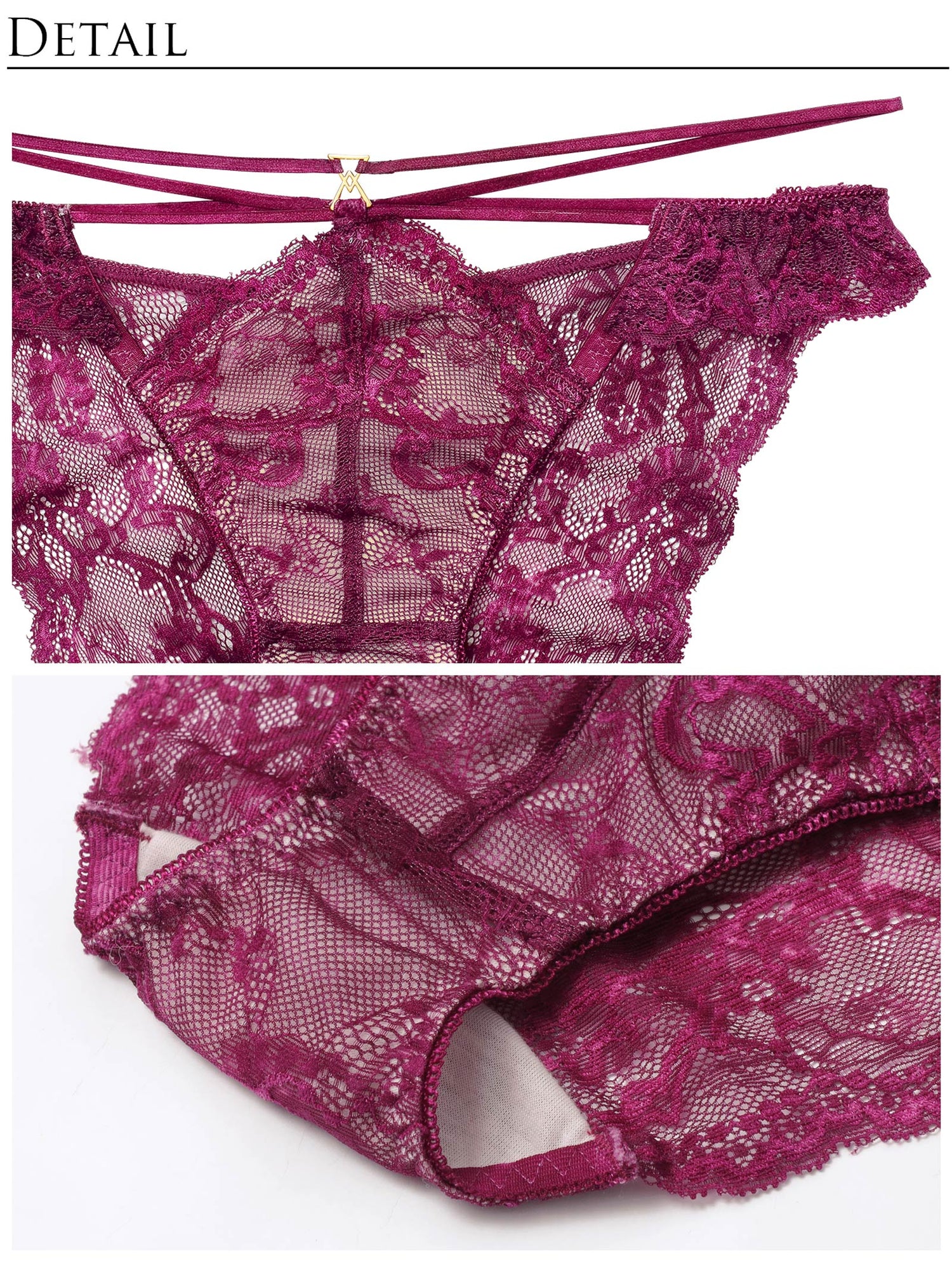 2/4新作!センシュアルレーシィコードブラジャー&amp;バック透けフルバックショーツ