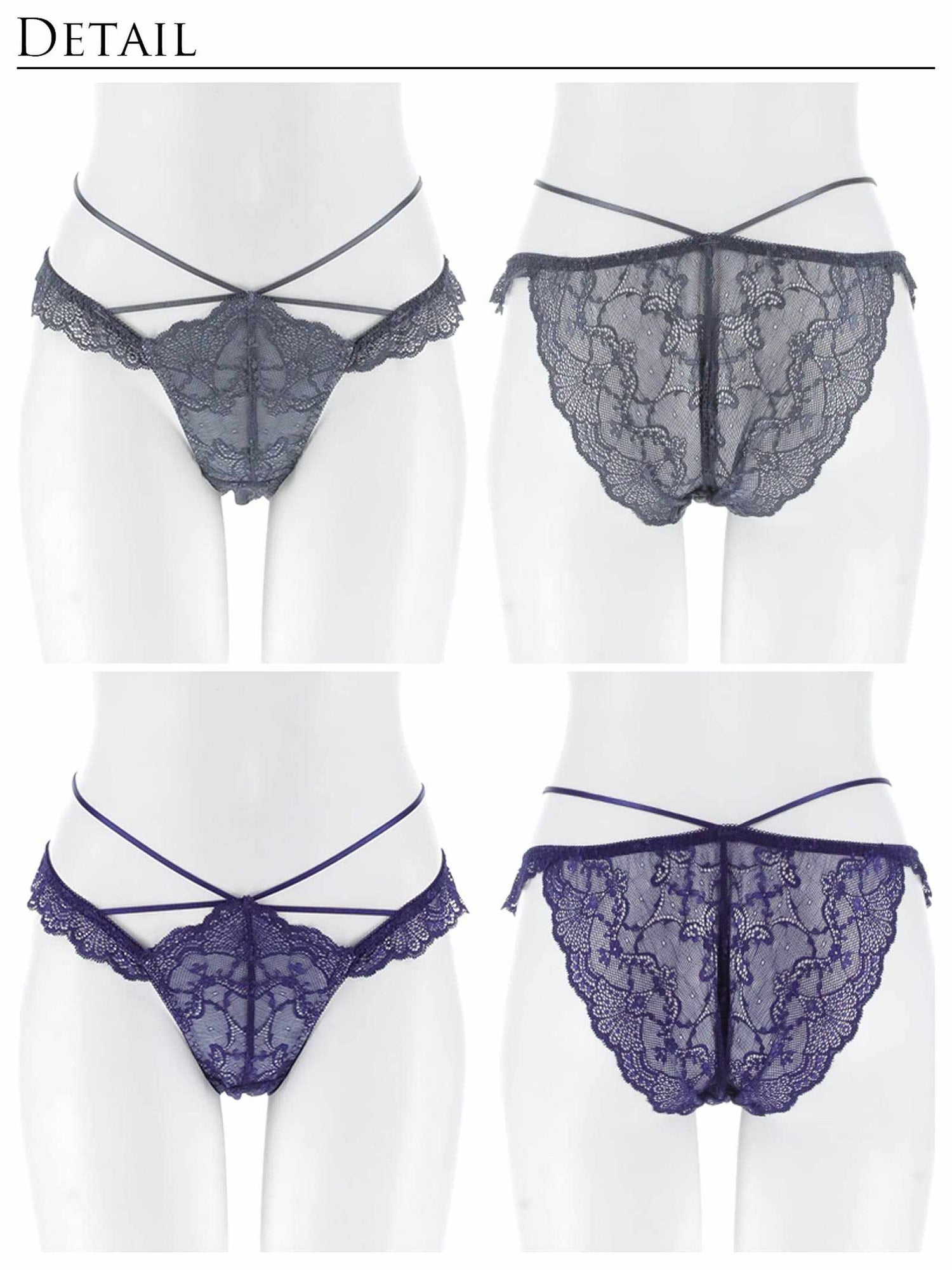 12/17新作!ラグジュアリーレースアップバック透け選べるショーツ[おそろいショーツ]