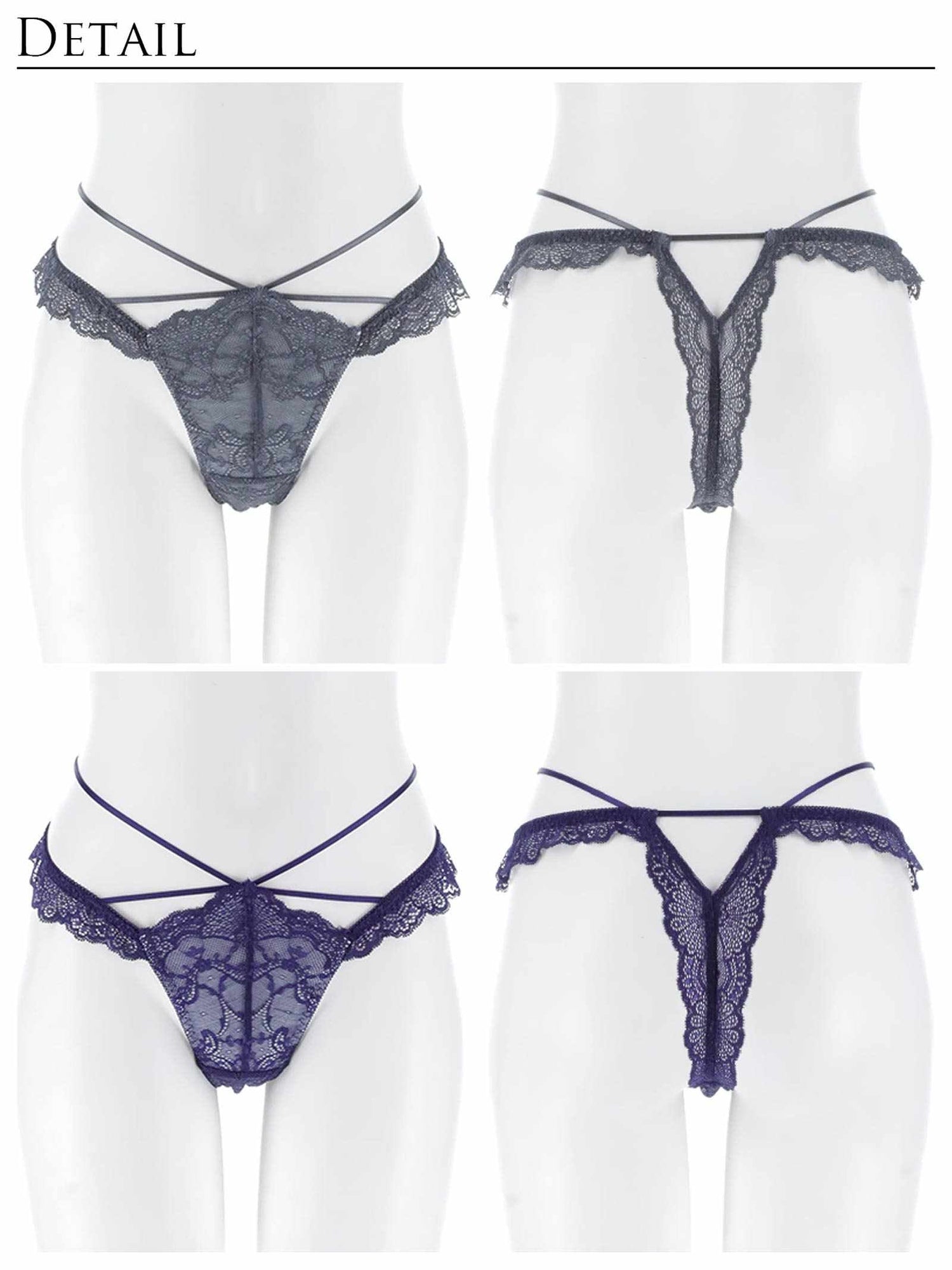 12/17新作!ラグジュアリーレースアップバック透け選べるショーツ[おそろいショーツ]