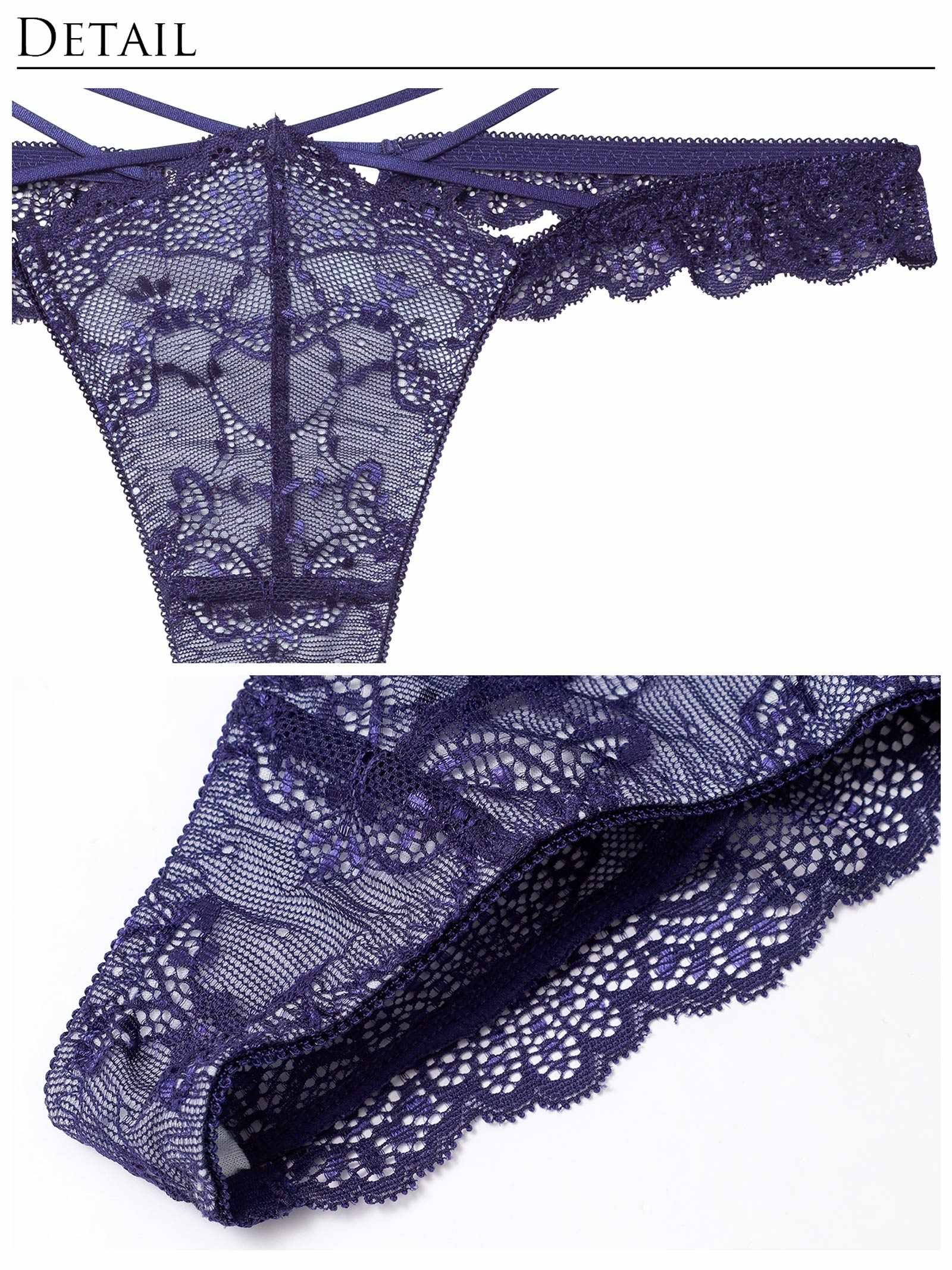 12/17新作!ラグジュアリーレースアップバック透け選べるショーツ[おそろいショーツ]