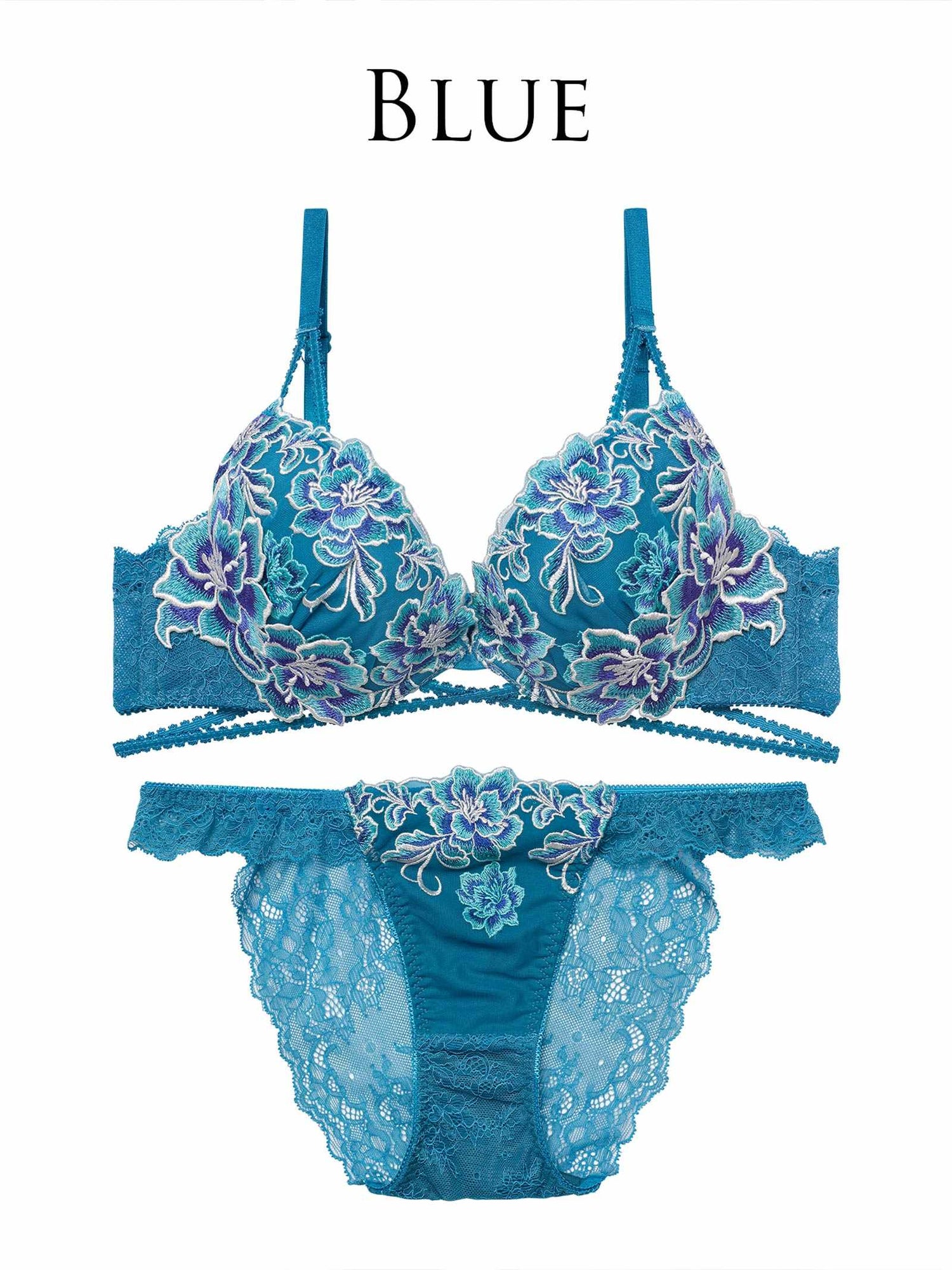 1/26新作!グラマラスブーケコードブラジャー＆バック透けフルバックショーツ