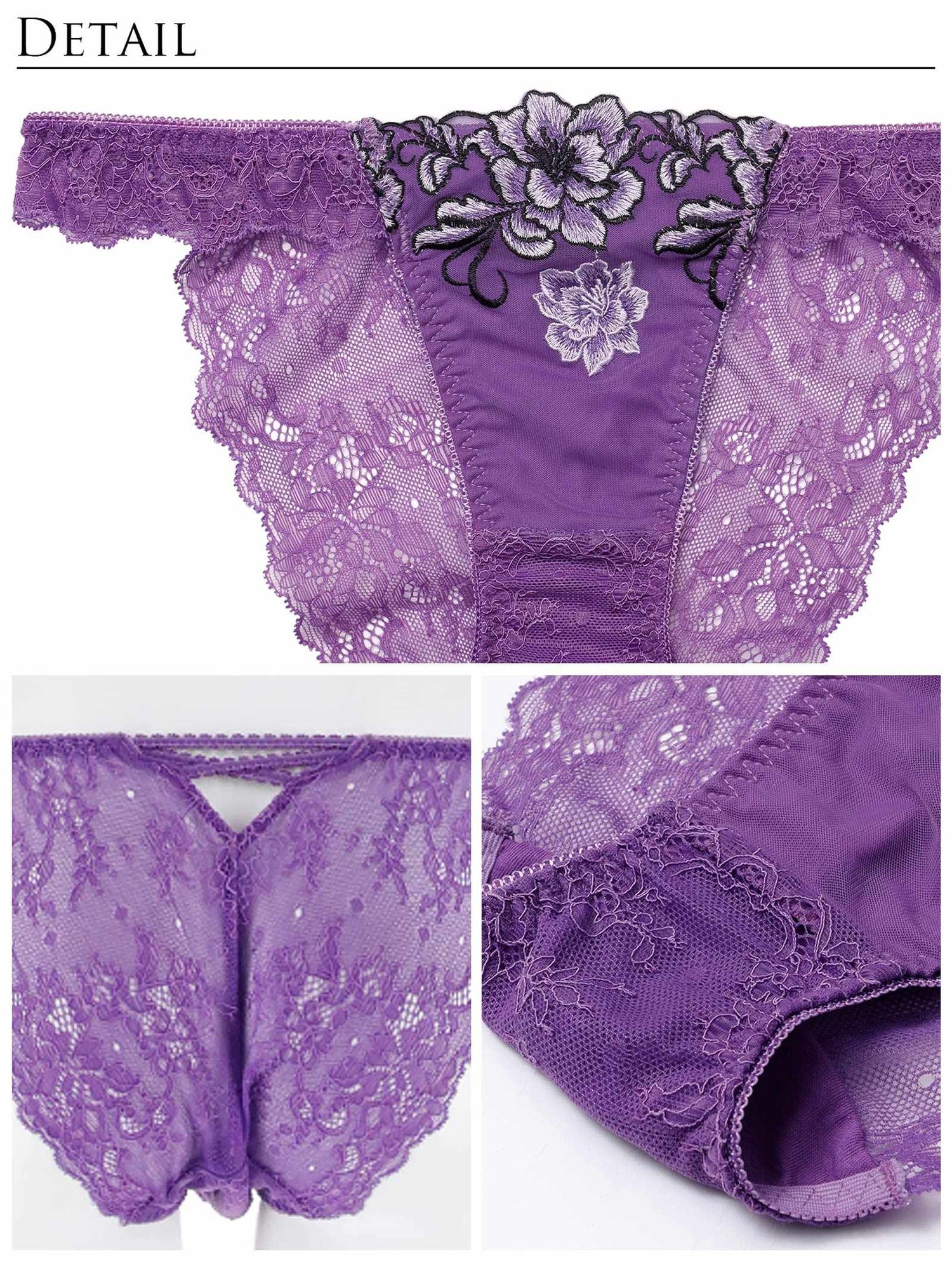 1/26新作!グラマラスブーケコードブラジャー＆バック透けフルバックショーツ