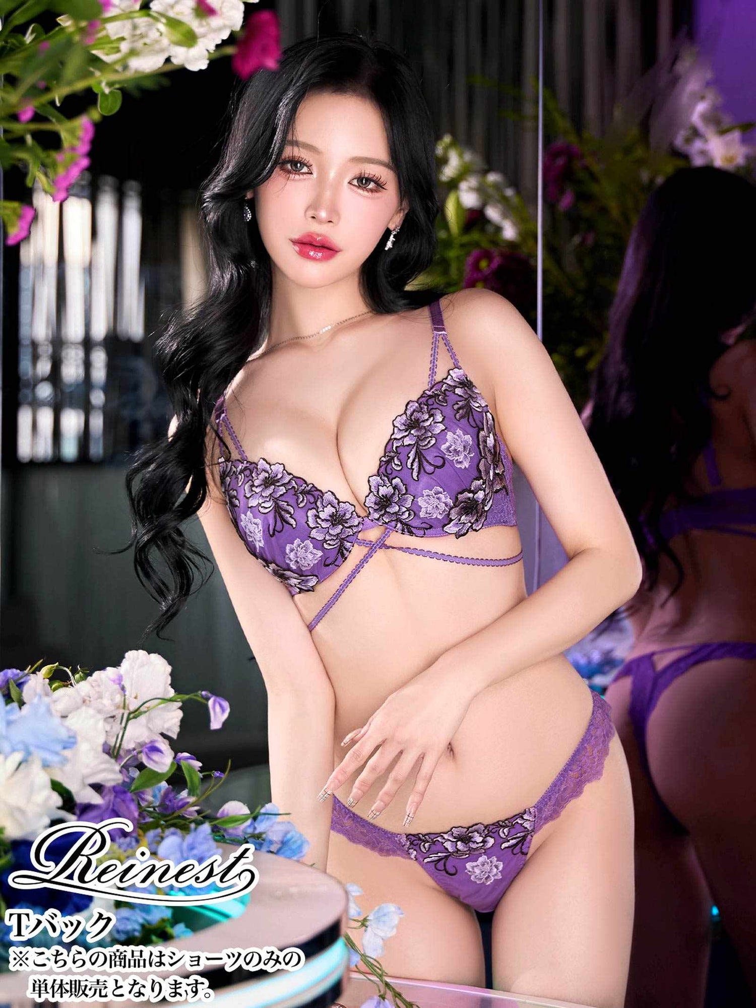 1/26新作!グラマラスブーケバック透け選べるショーツ[おそろいショーツ]