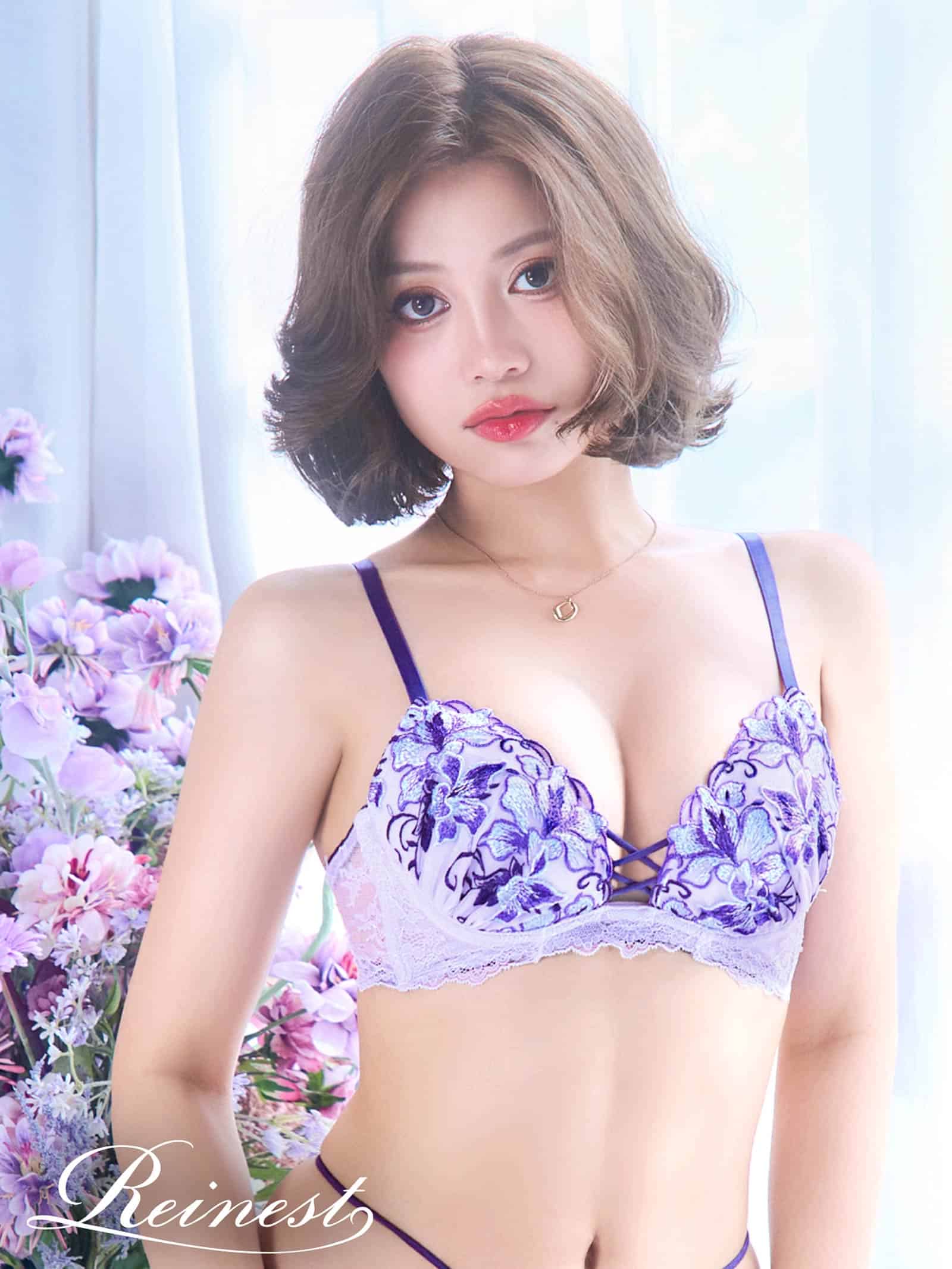 7/10新作!エレガントリリーブルームブラジャー&amp;バック透けTバックショーツ