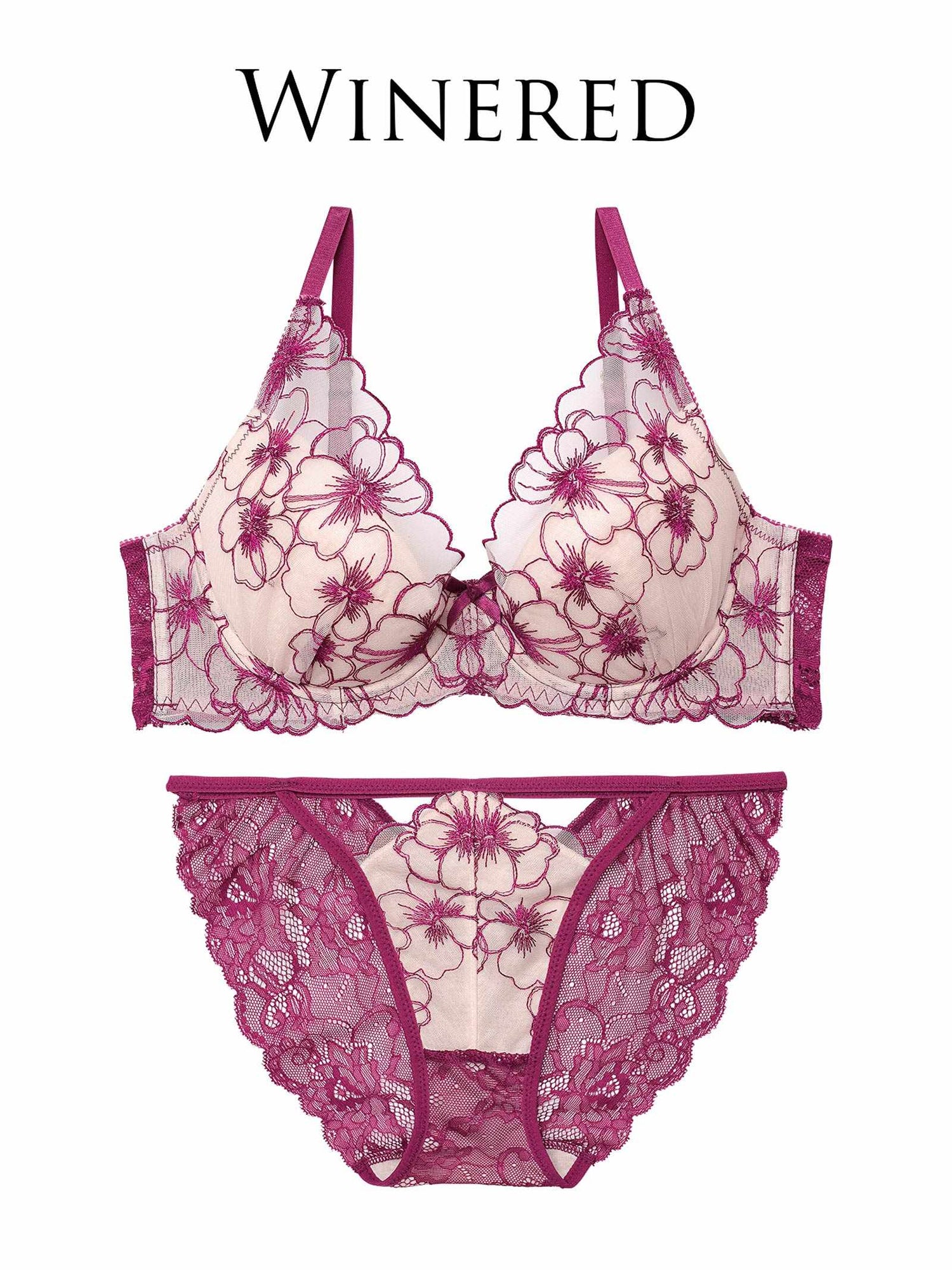 9/15新作ロマンスビオラエンブロイダリーブラジャー&amp;バック透けフルバックショーツ