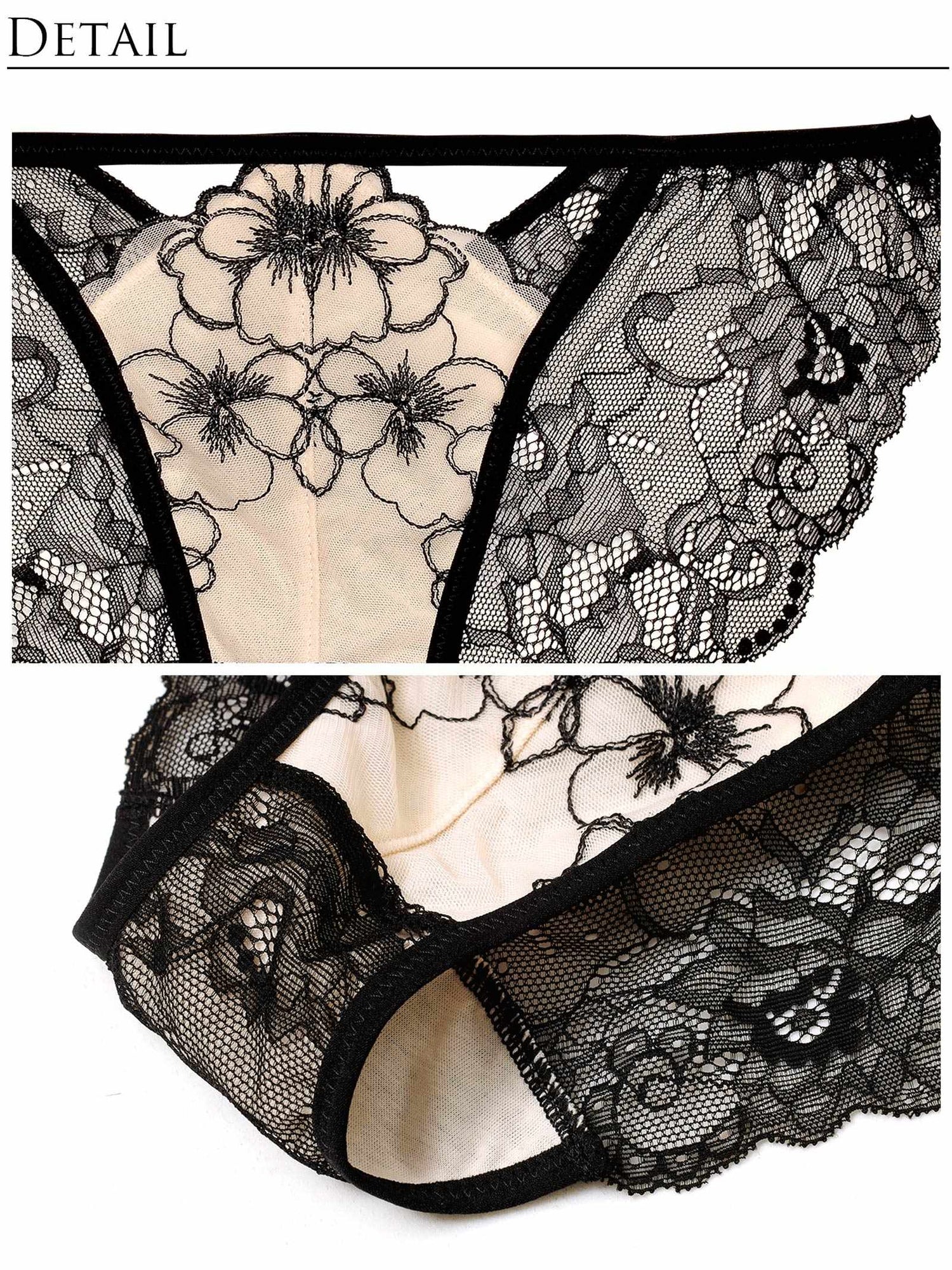 12/27再販!ロマンスビオラエンブロイダリーブラジャー&amp;バック透けフルバックショーツ
