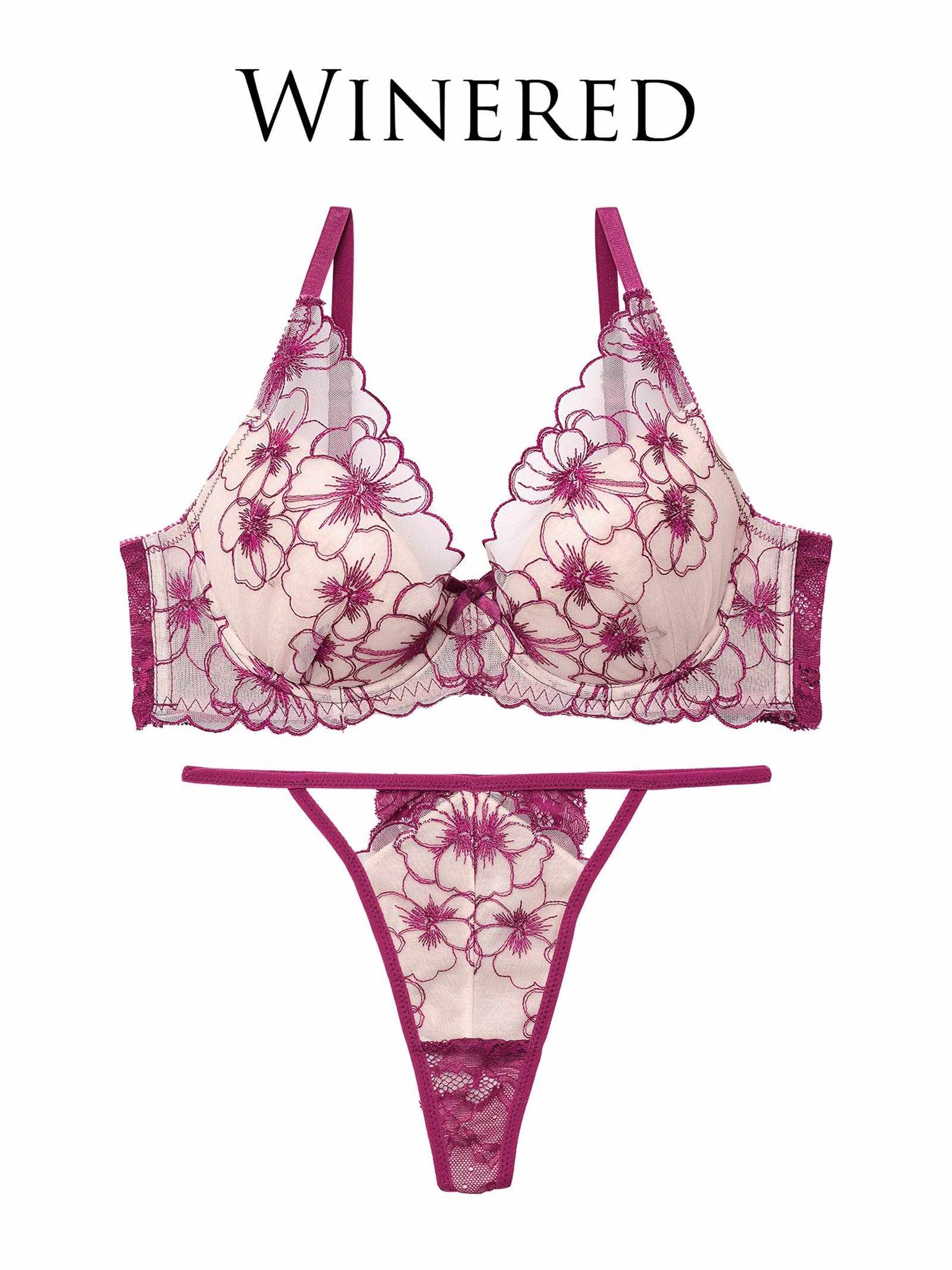 9/15新作ロマンスビオラエンブロイダリーブラジャー&amp;バック透けTバックショーツ