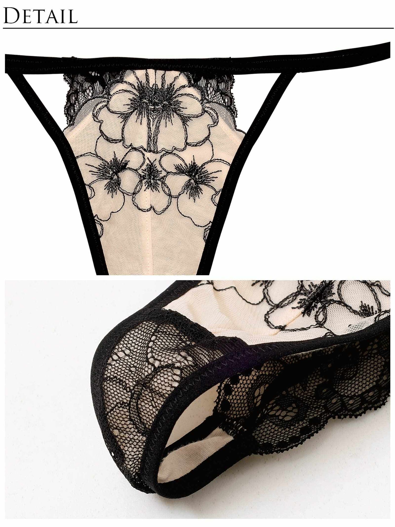 12/27再販!ロマンスビオラエンブロイダリーブラジャー&amp;バック透けTバックショーツ