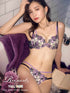 10/19新作!【Reinest】ビューティフルシャイニーフラワーブラジャー&バック透けフルバックショーツ