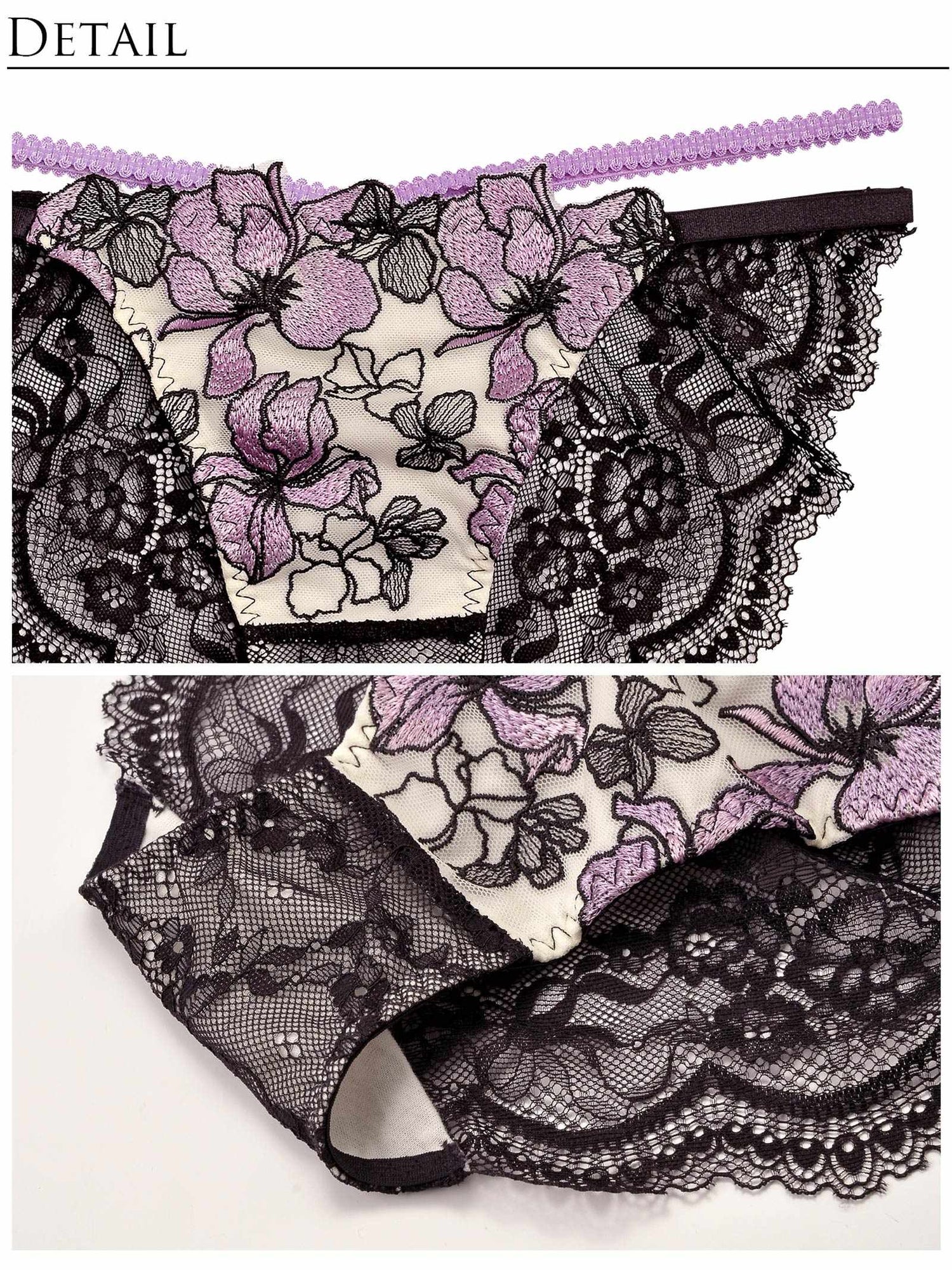 10/19新作!【Reinest】ビューティフルシャイニーフラワーブラジャー&amp;バック透けフルバックショーツ