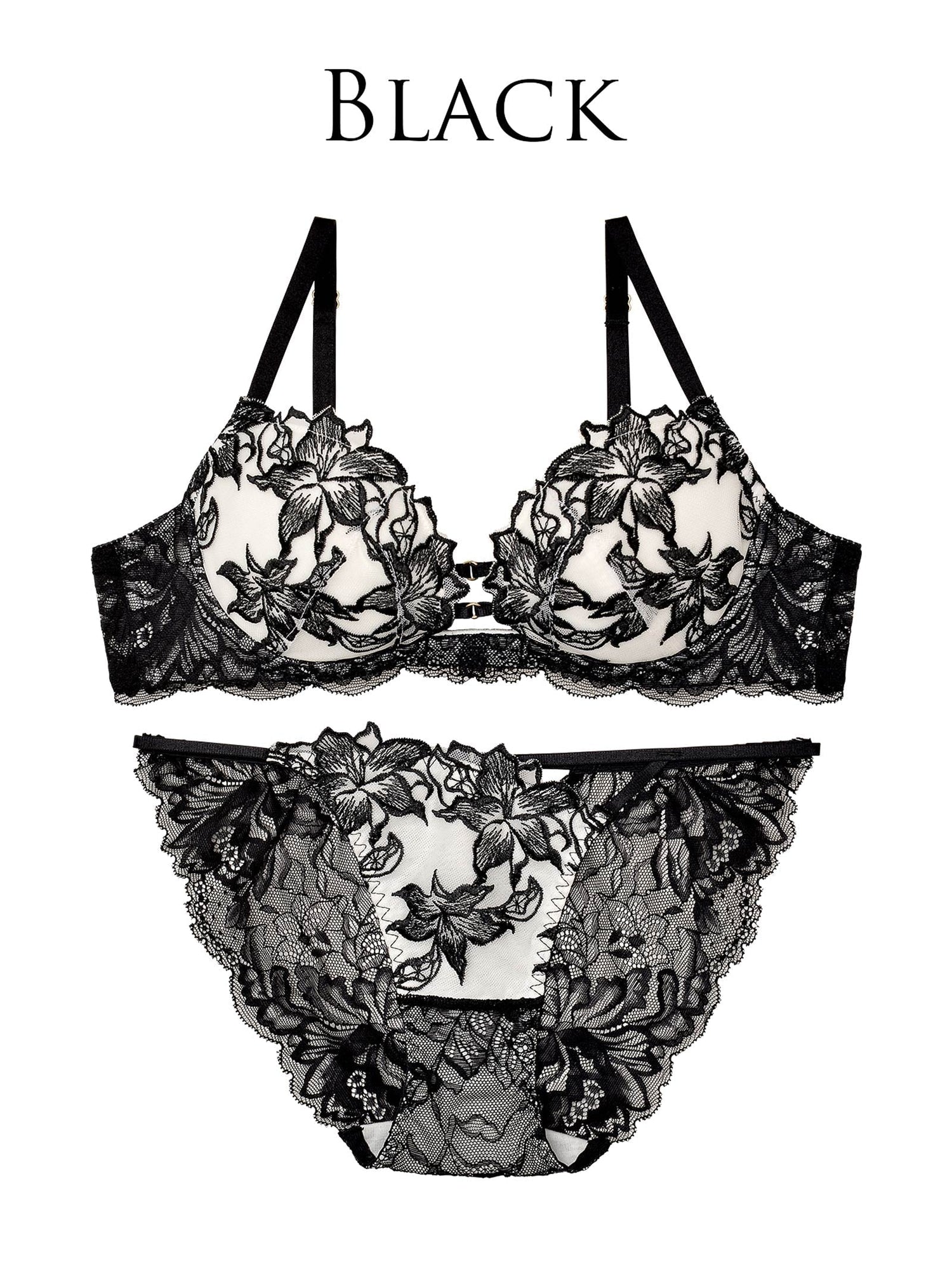 11/22新作!【Reinest】ラフィネアマリリスブラジャー&amp;バック透けフルバックショーツ