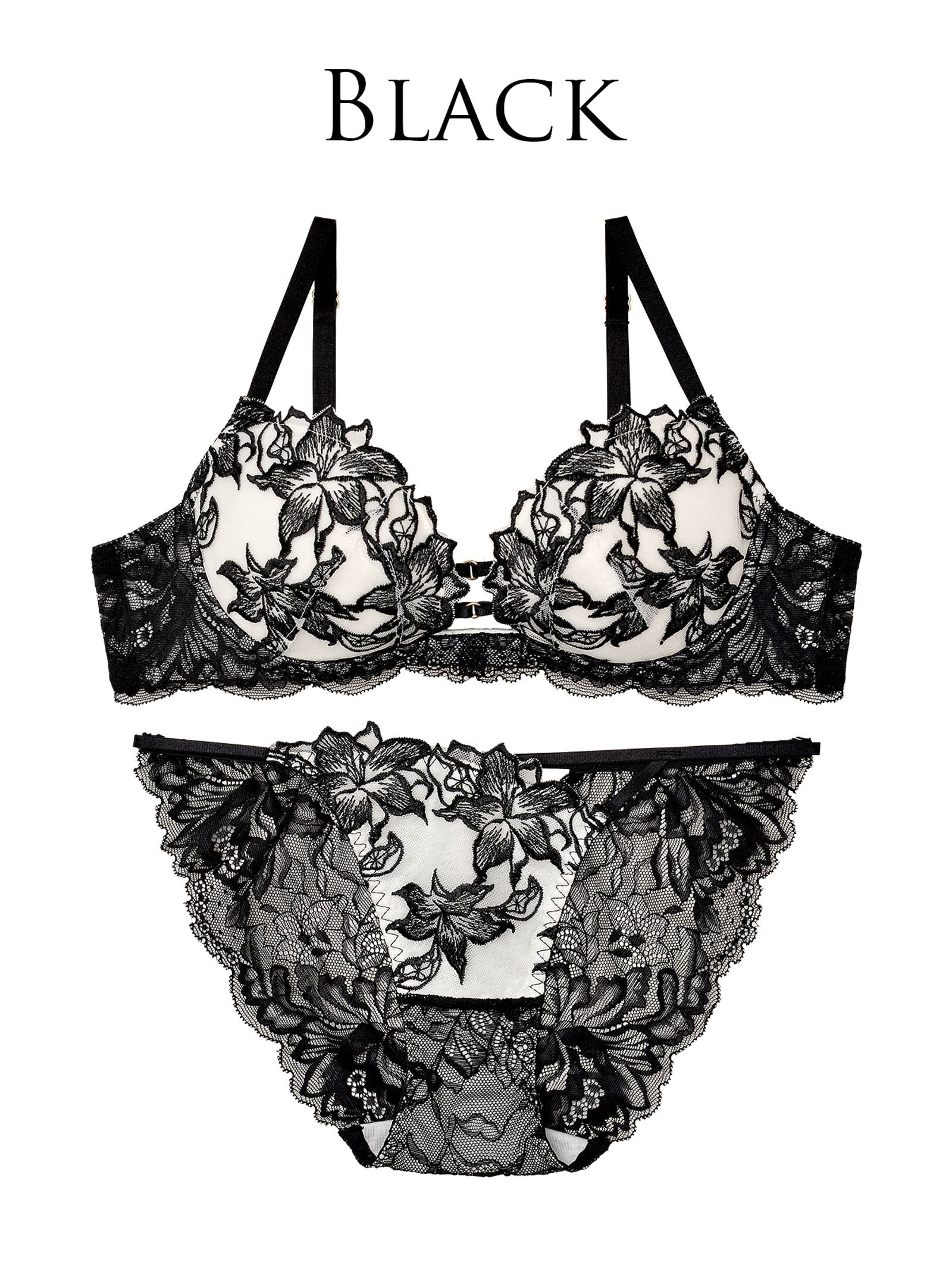 11/22新作!【Reinest】ラフィネアマリリスブラジャー&amp;バック透けフルバックショーツ