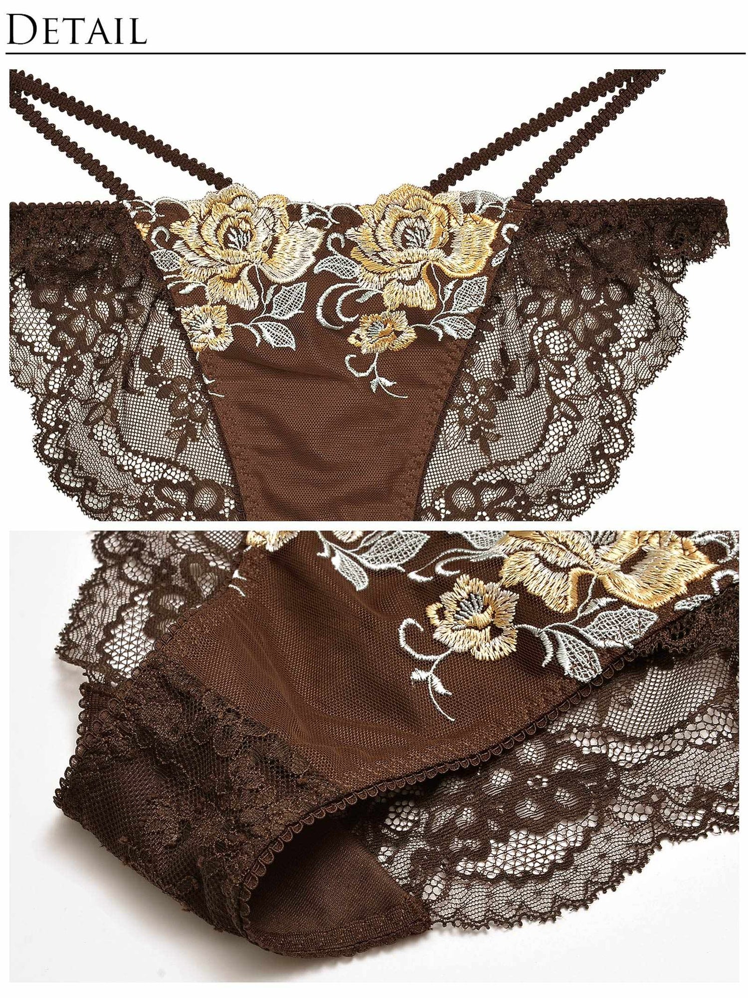 1/15新作!【Reinest】アンティークモダンローズブラジャー&amp;バック透けフルバックショーツ