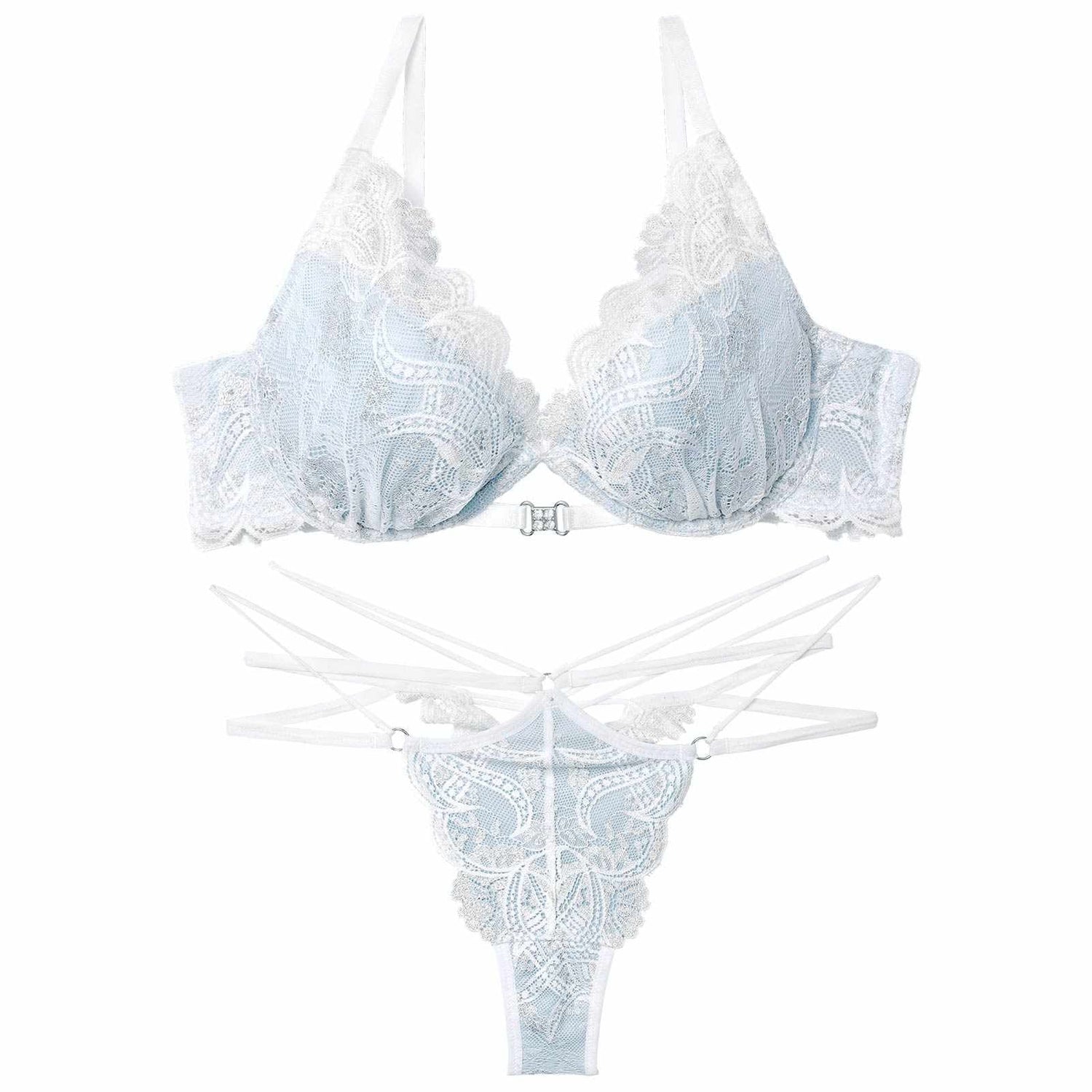 12/1新作!エレガントジュエルレースブラジャー&amp;バック透けTバックショーツ