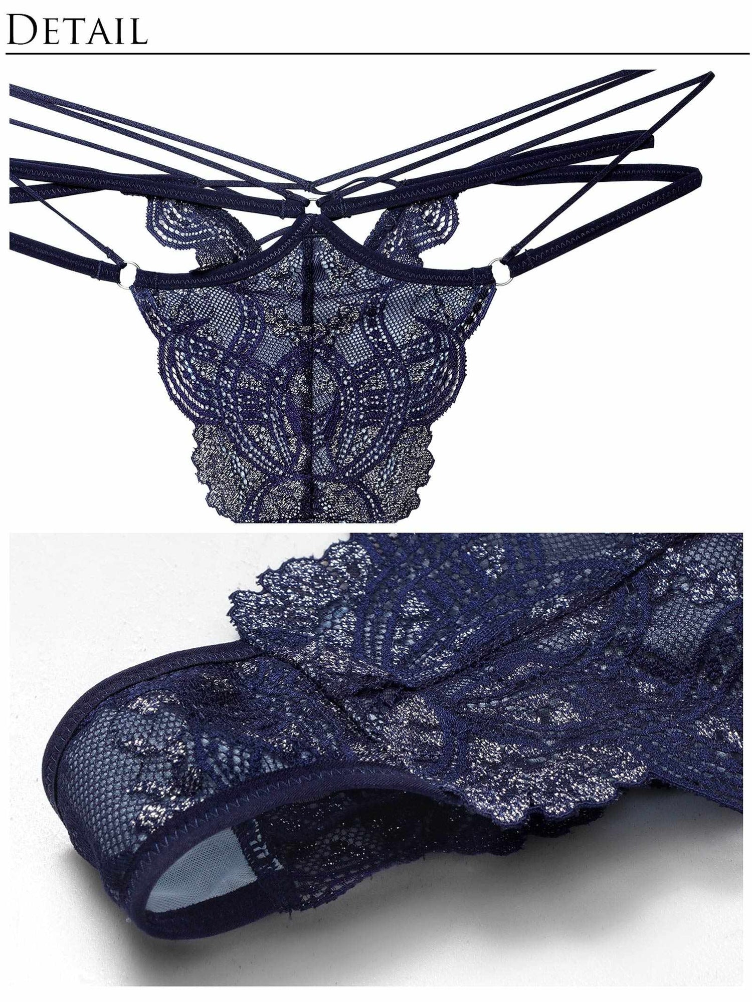 12/1新作!エレガントジュエルレースブラジャー&amp;バック透けTバックショーツ