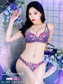【Reinest】リュクスローズブーケブラジャー&バック透けTバックショーツ
