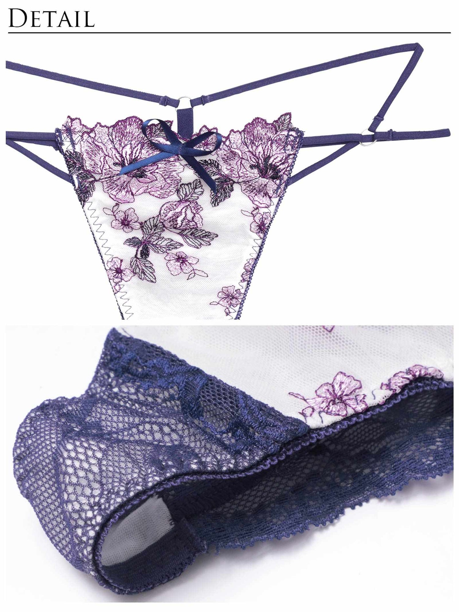 11/15新作!【永尾まりや着用】【Reinest】オリビアフラワーリボンブラジャー&amp;バック透けTバックショーツ