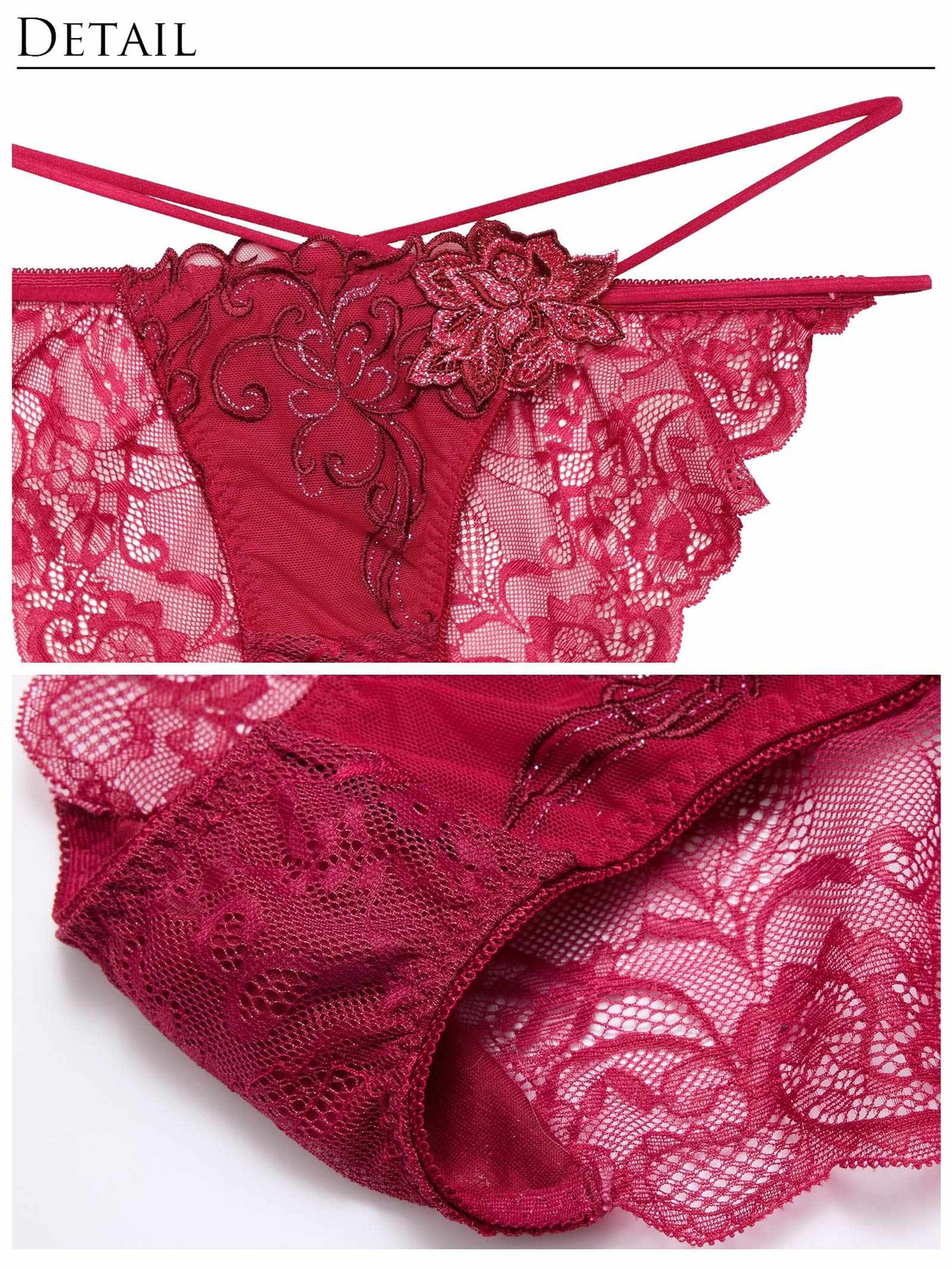 1/20新作!レーヴブロッサムレースアップバック透け選べるショーツ[おそろいショーツ]