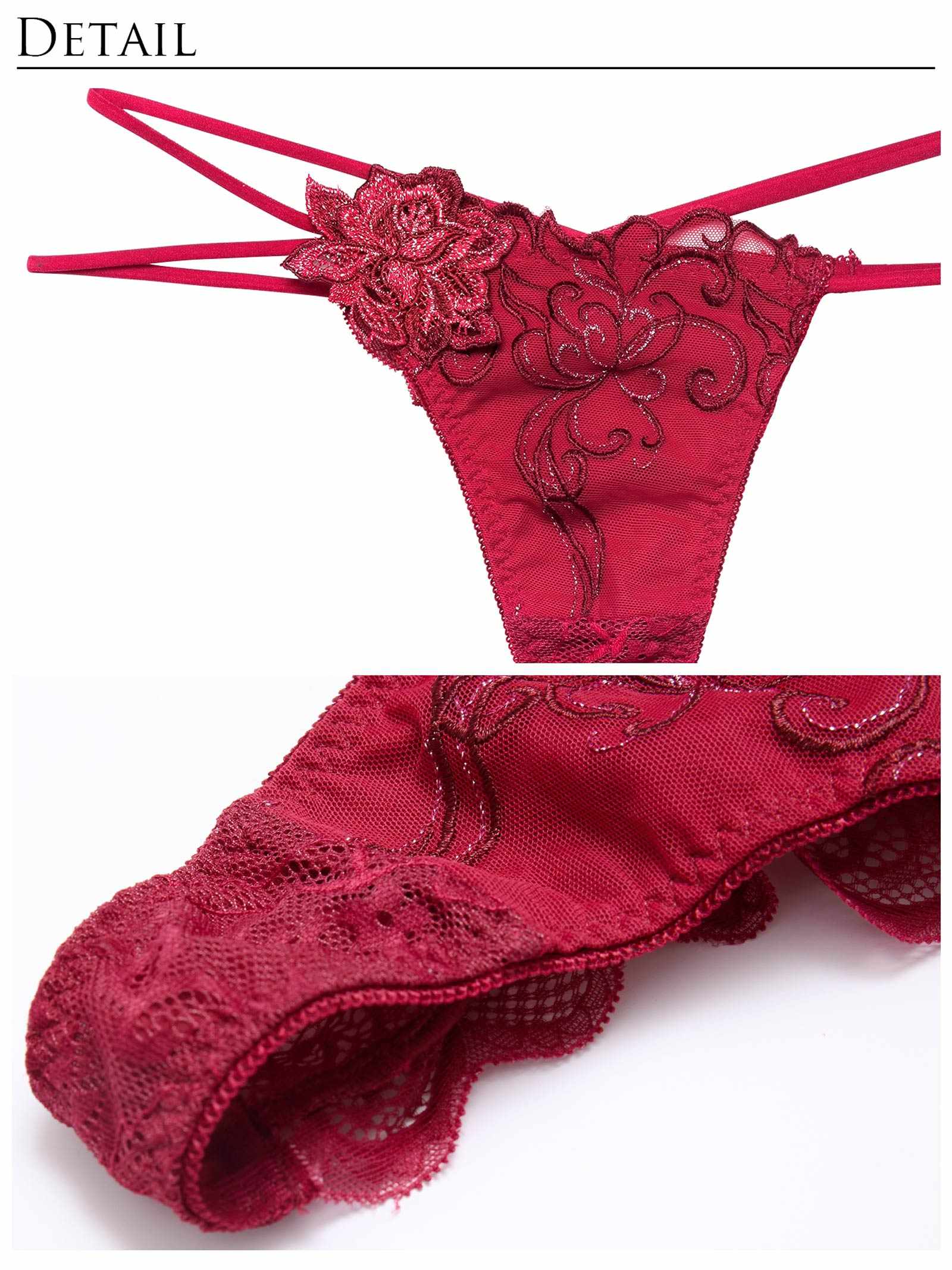 1/20新作!レーヴブロッサムレースアップバック透け選べるショーツ[おそろいショーツ]