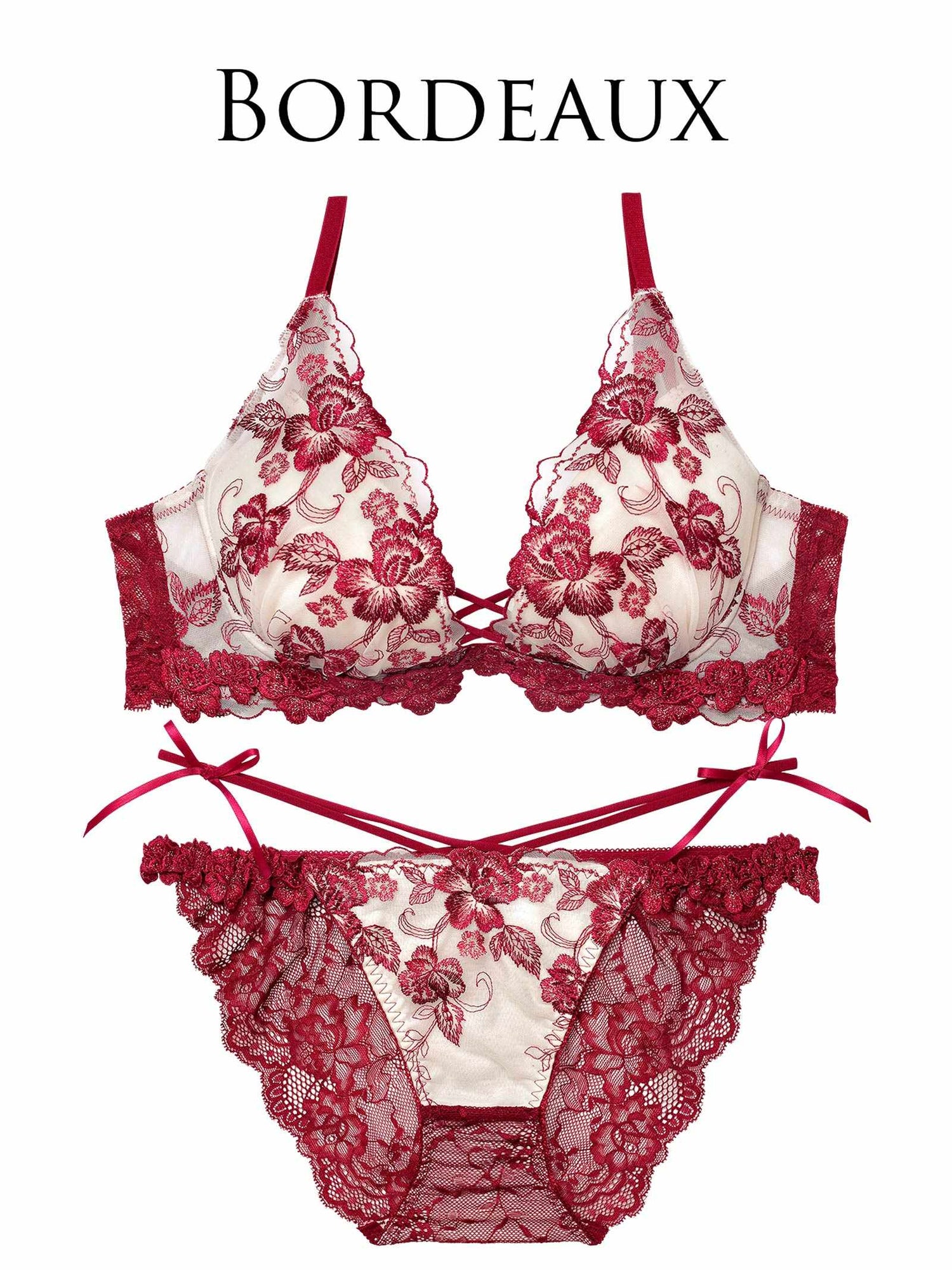 2/18新作!ラディアントブロッサムブラジャー&amp;バック透けフルバックショーツ