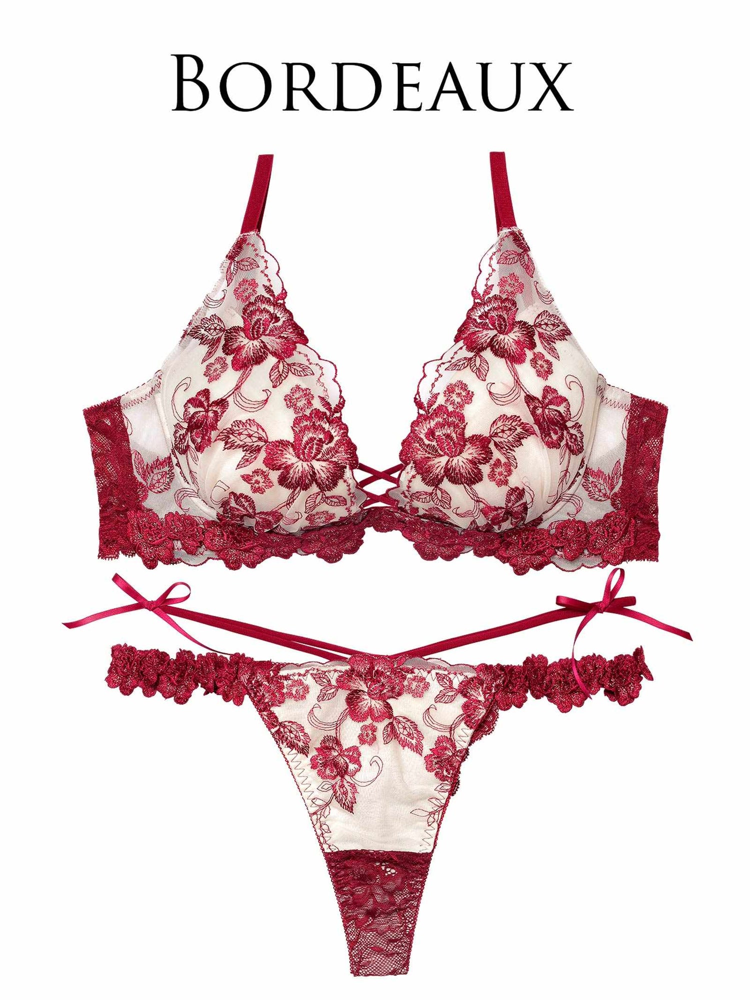 2/18新作!ラディアントブロッサムブラジャー&amp;バック透けTバックショーツ