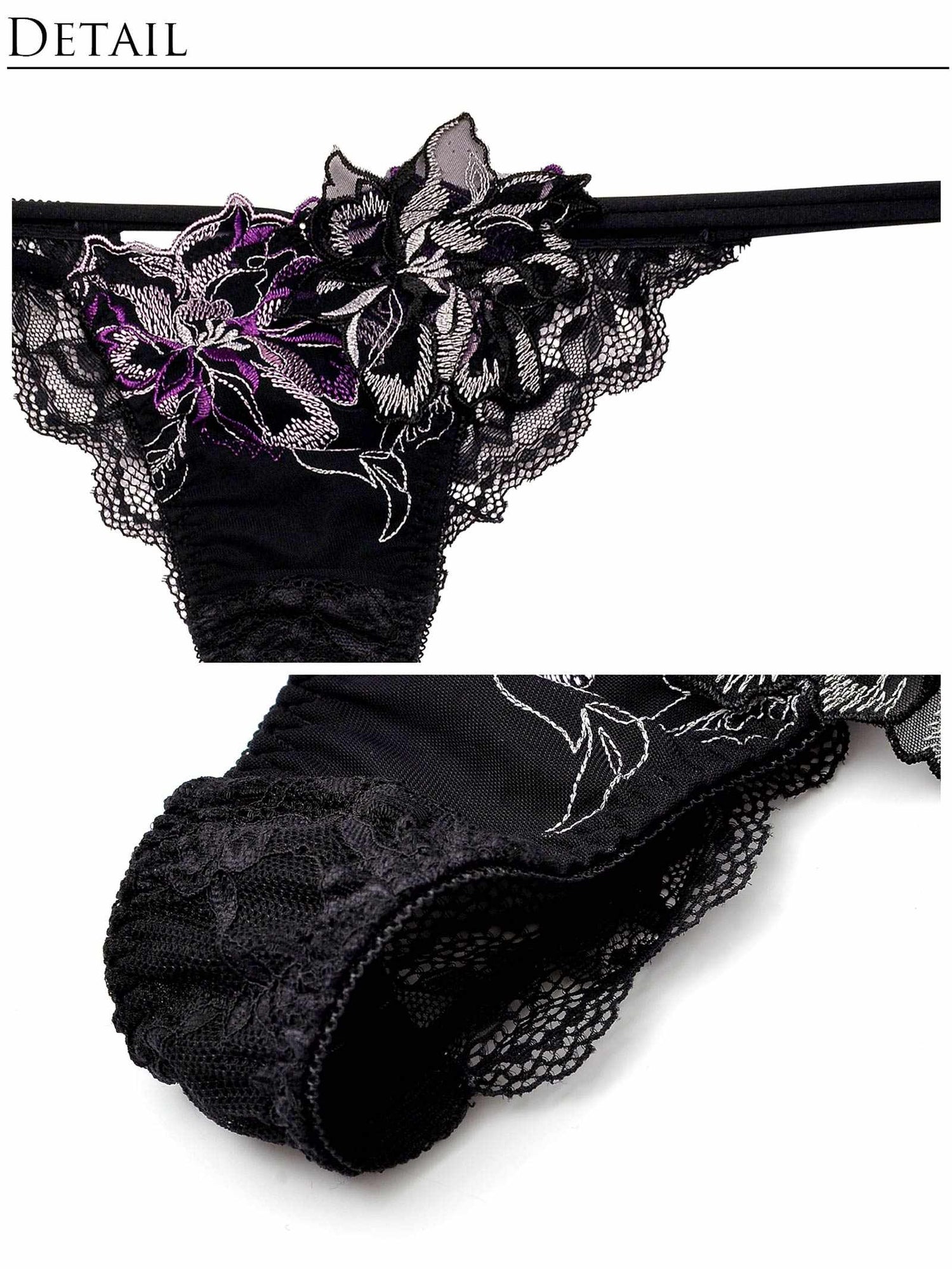 グラマーペタルエンブロイダリーバック透け選べるショーツ
