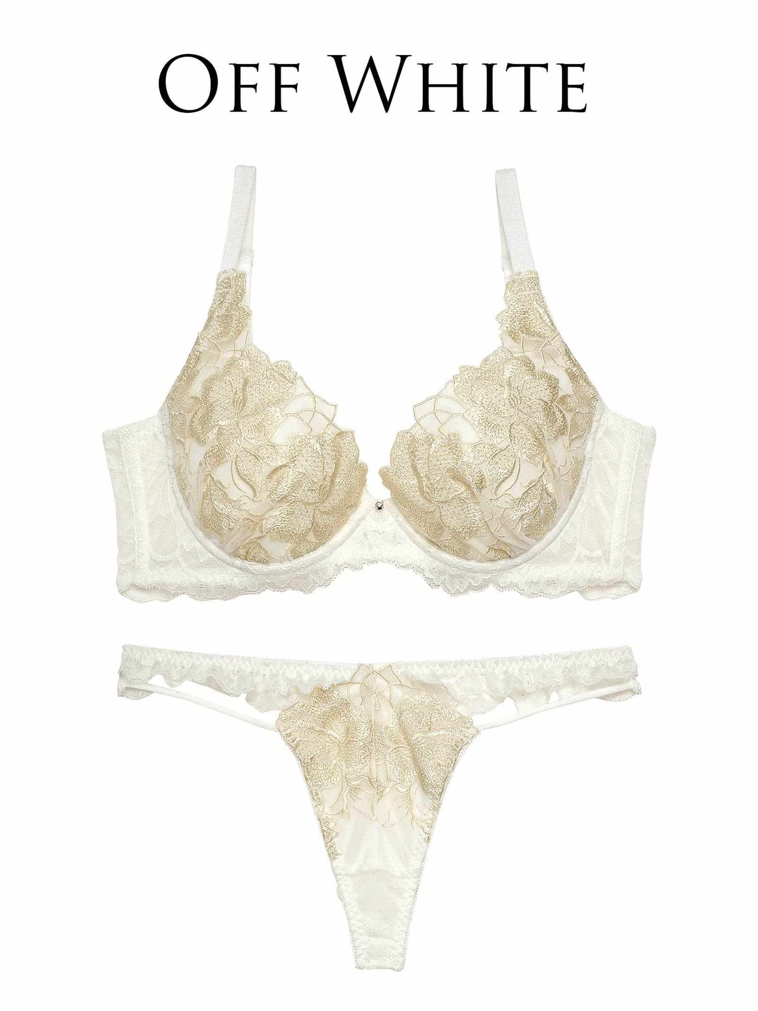 10/7新作!永尾まりや着用【Reinest】グリッターフルールエンブロイダリーブラジャー&amp;バック透けTバックショーツ