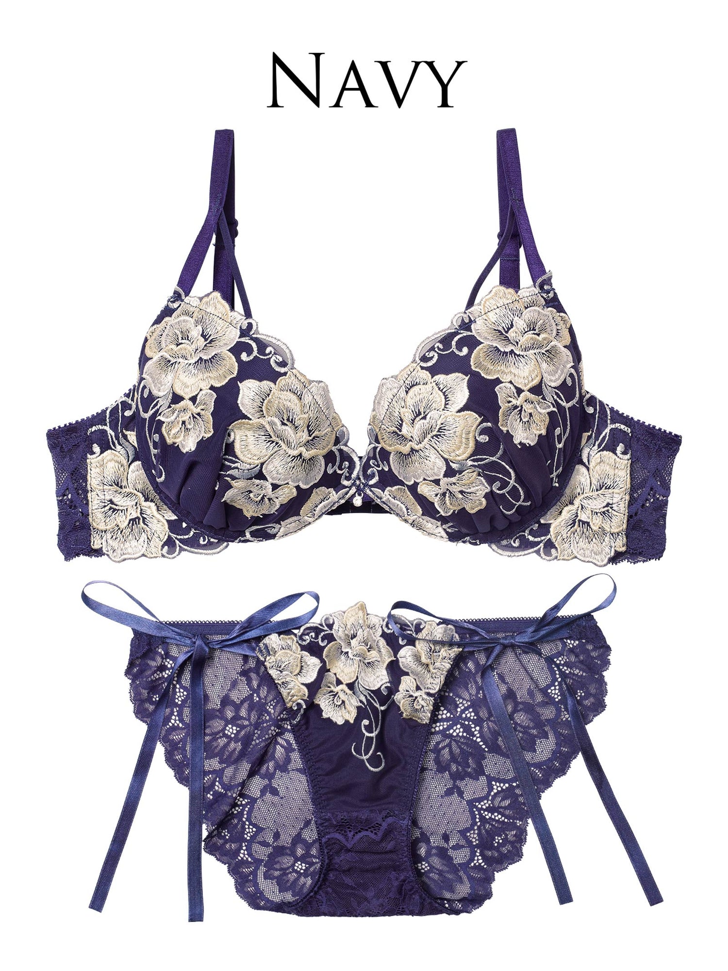 12/3新作!エターナル リッチローズブラジャー&amp;サイド紐バック透けフルバックショーツ