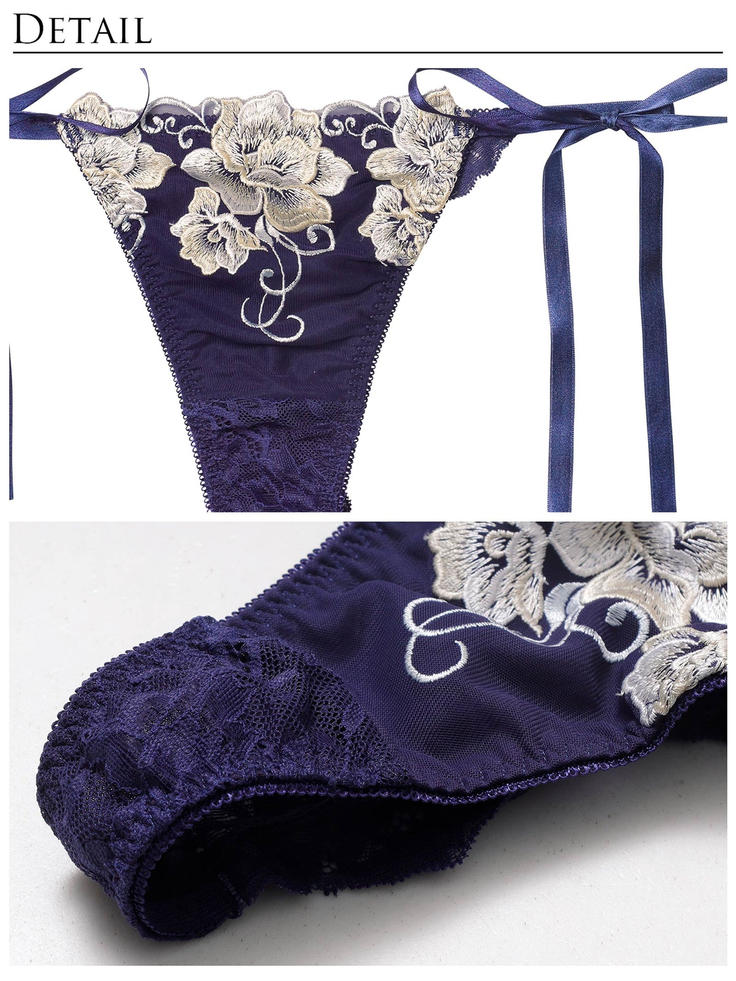 12/3新作!エターナル リッチローズブラジャー&amp;サイド紐バック透けTバックショーツ