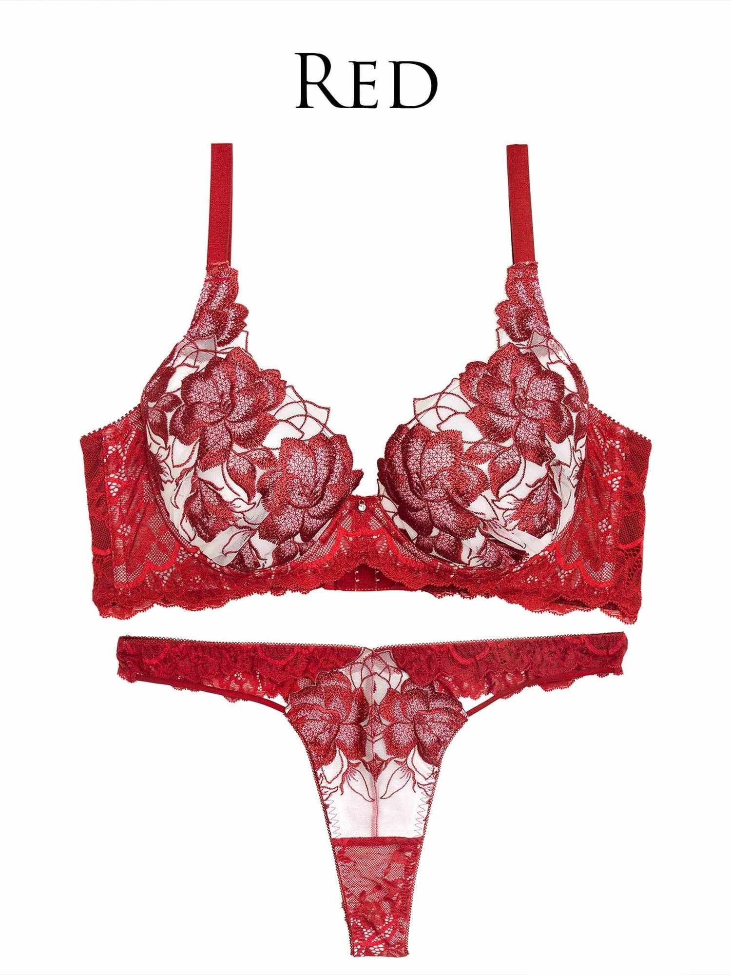 11/21新作!グラマラスピオニーカットストリング育乳脇高★魔法のブラジャー&amp;バック透けTバックショーツ