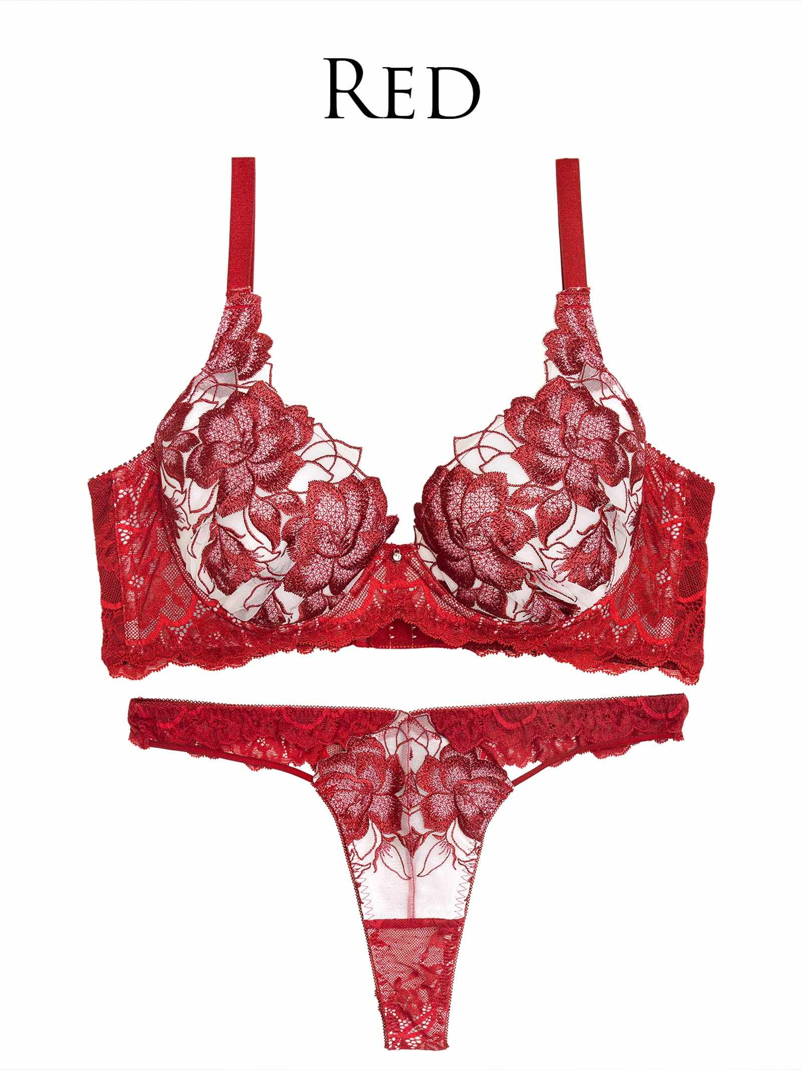 11/21新作!グラマラスピオニーカットストリング育乳脇高★魔法のブラジャー&amp;バック透けTバックショーツ