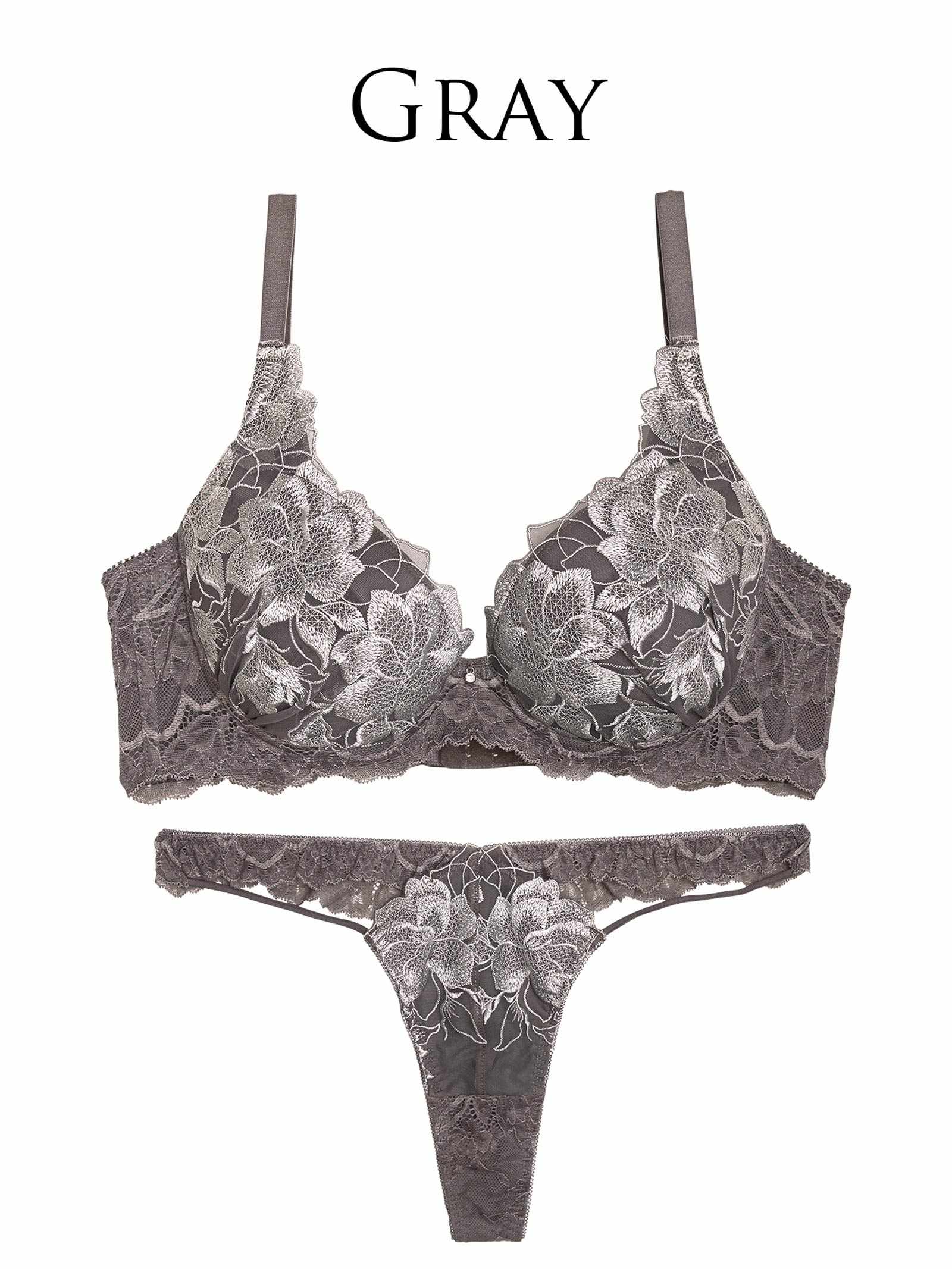 11/21新作!グラマラスピオニーカットストリング育乳脇高★魔法のブラジャー&amp;バック透けTバックショーツ