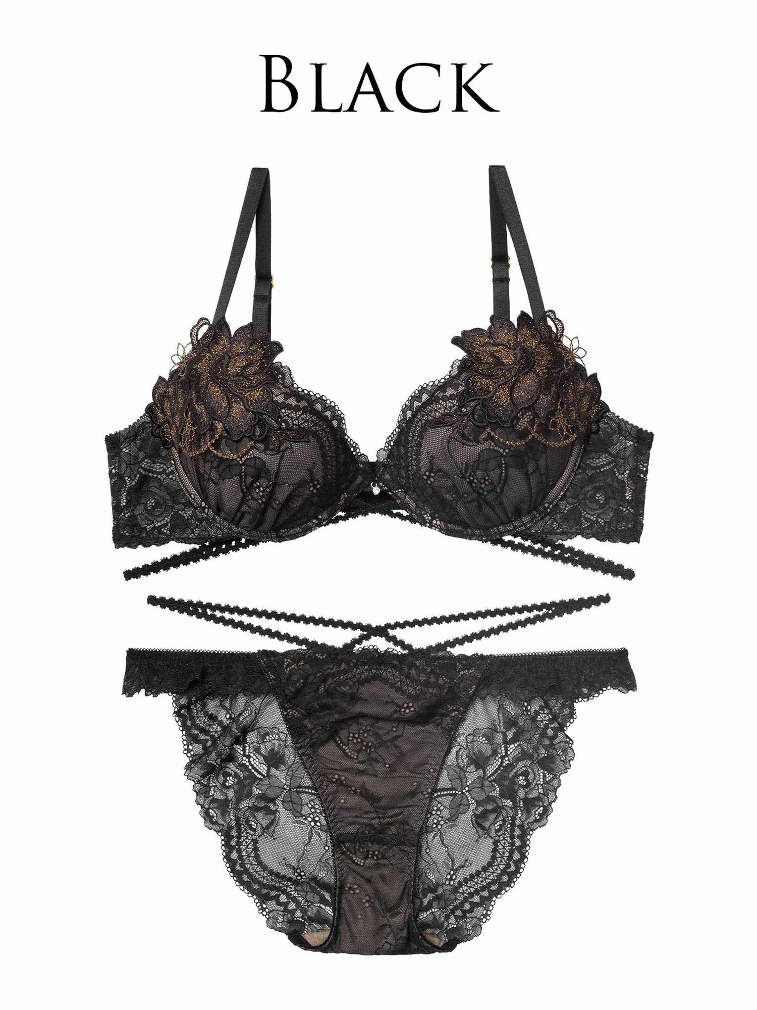 12/10新作!マジェスティックコードレースブラジャー&amp;バック透けフルバックショーツ