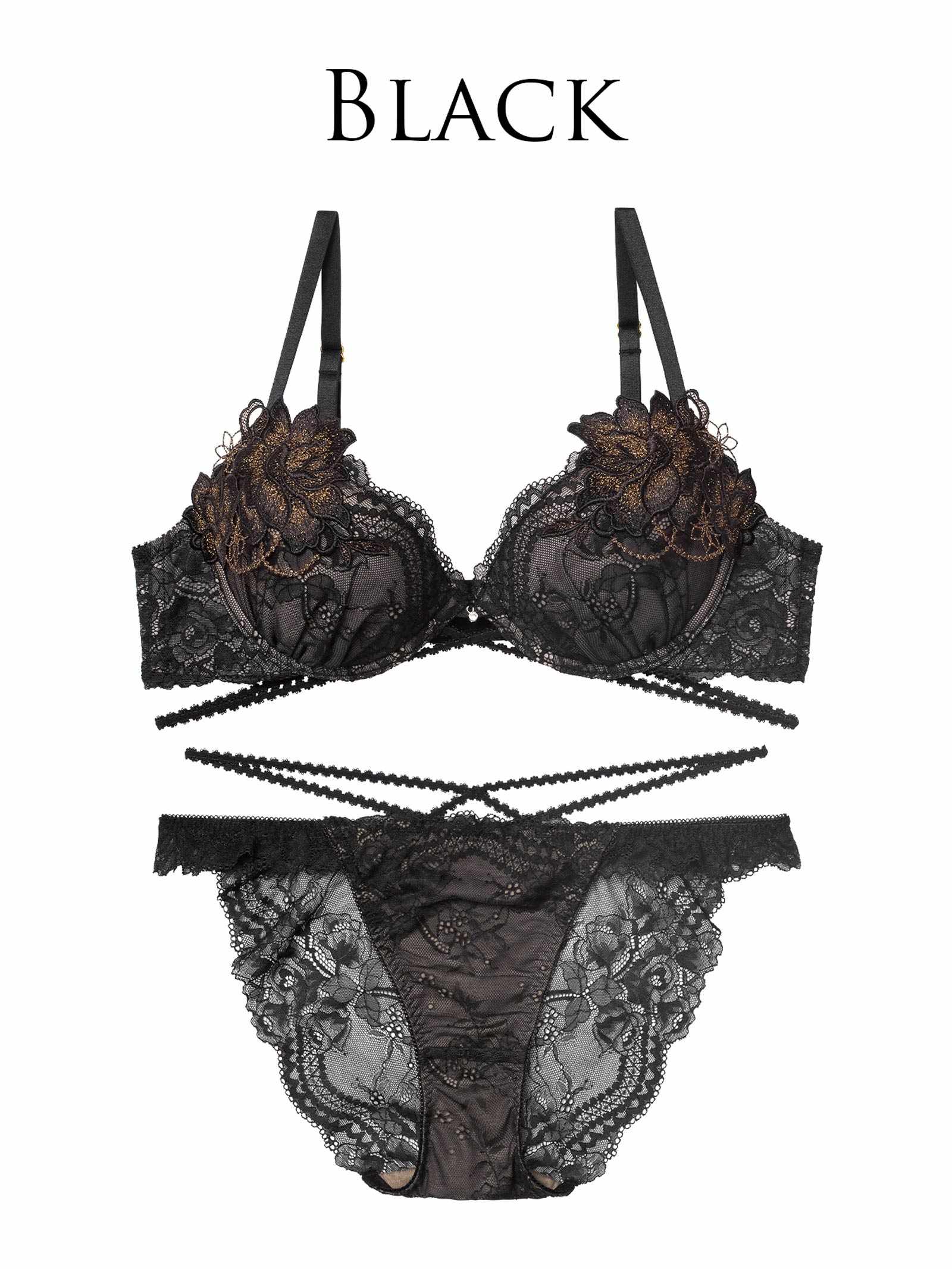 12/10新作!マジェスティックコードレースブラジャー&amp;バック透けフルバックショーツ