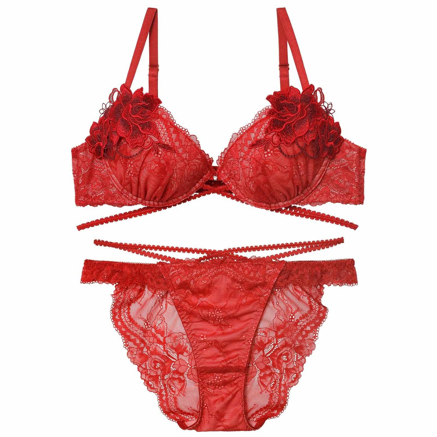 12/10新作!マジェスティックコードレースブラジャー&amp;バック透けフルバックショーツ