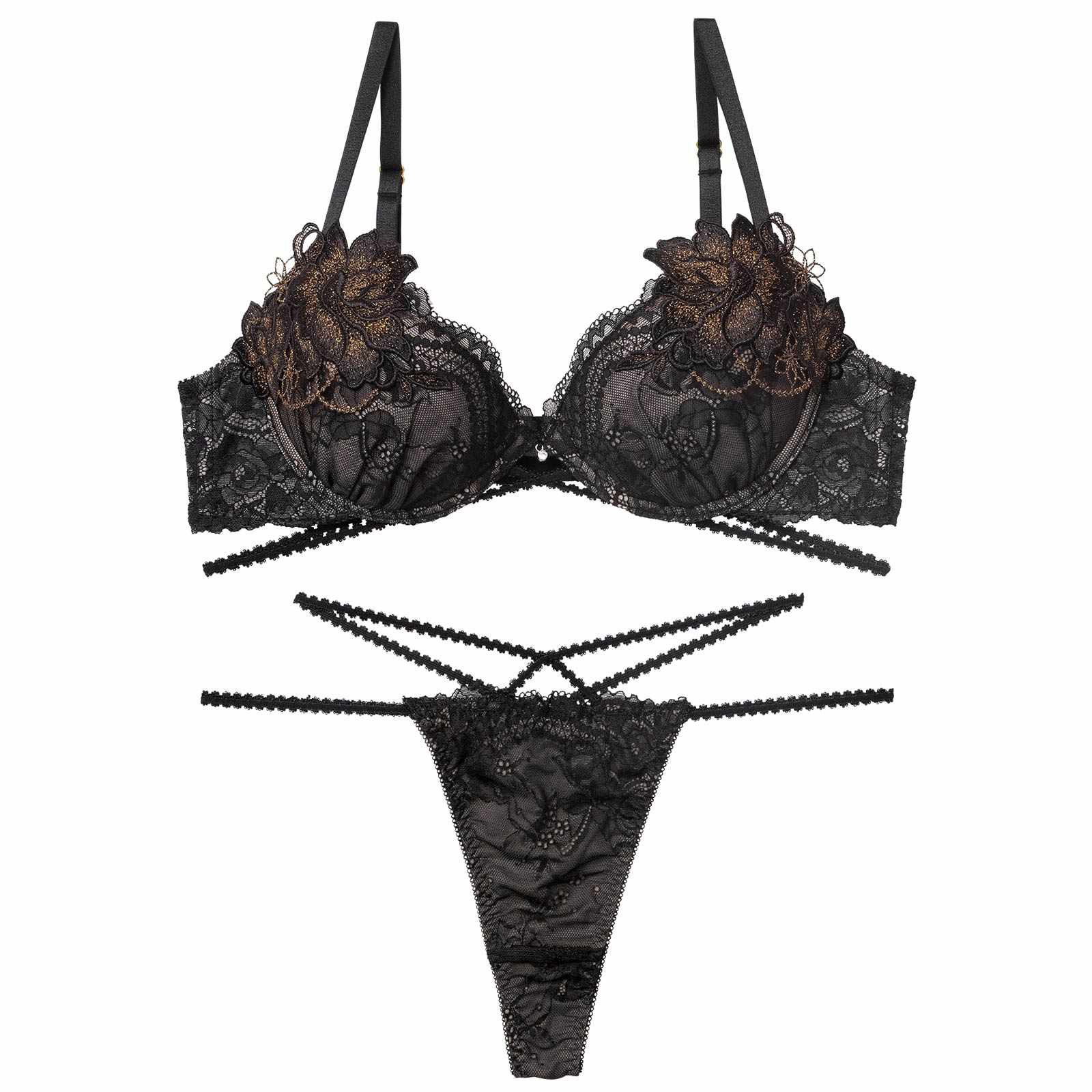 12/10新作!マジェスティックコードレースブラジャー&amp;バック透けTバックショーツ