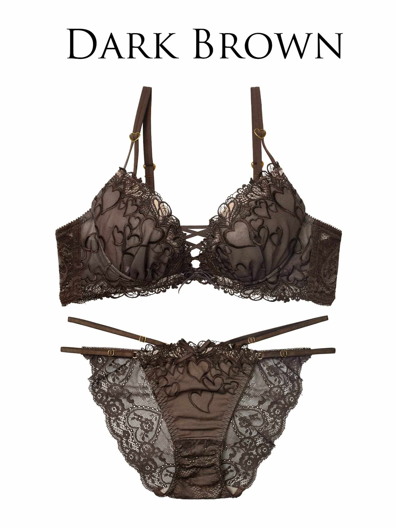 1/14新作!スピンドルクイーンハートブラジャー&amp;バック透けフルバックショーツ